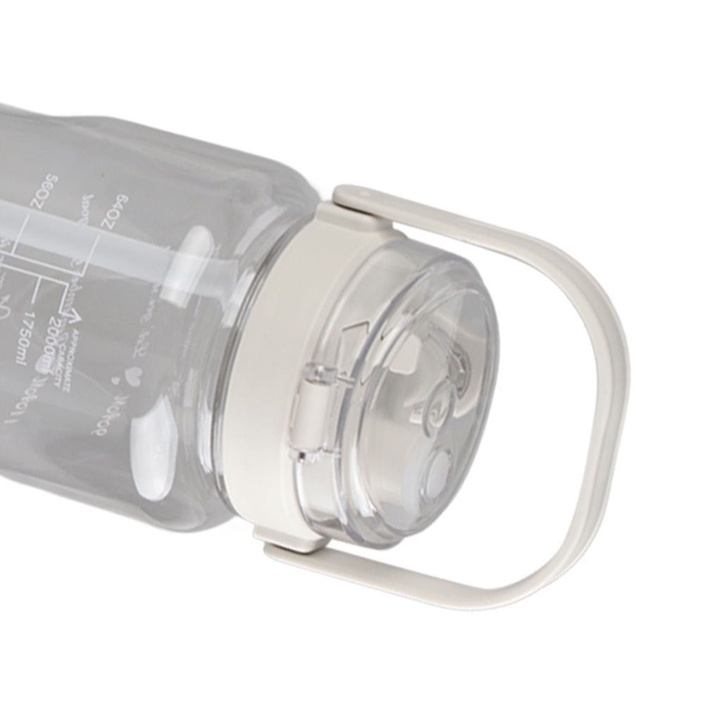 Large Water Bottle 2 Drinking Methods PC PP Material Clear Scale Portable view 12