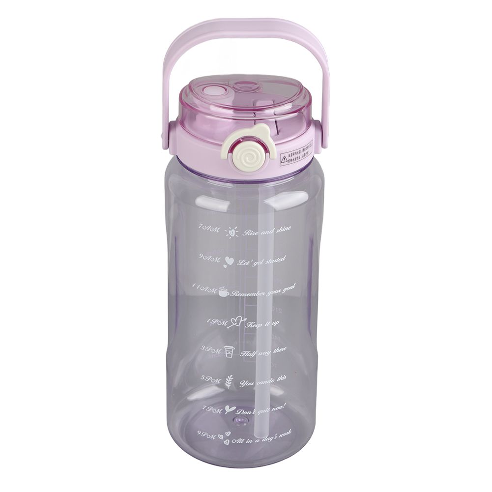 Large Water Bottle 2 Drinking Methods PC PP Material Clear Scale Portable