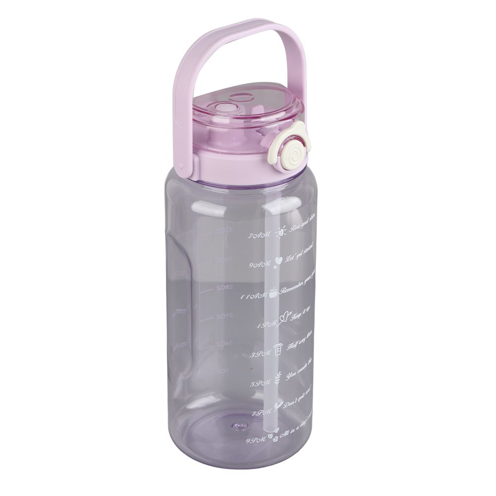 Large Water Bottle 2 Drinking Methods PC PP Material Clear Scale Portable view 3