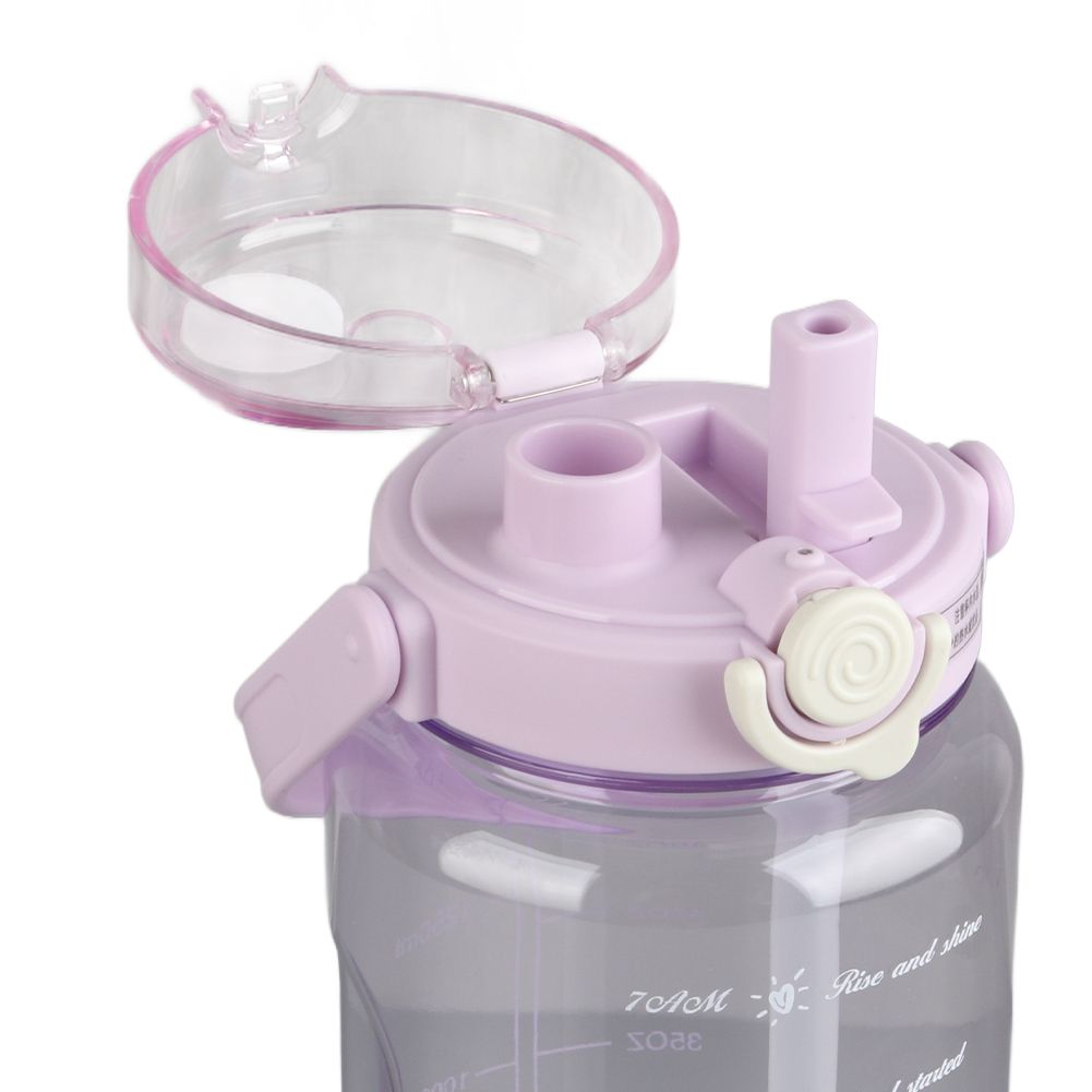 Large Water Bottle 2 Drinking Methods PC PP Material Clear Scale Portable view 8