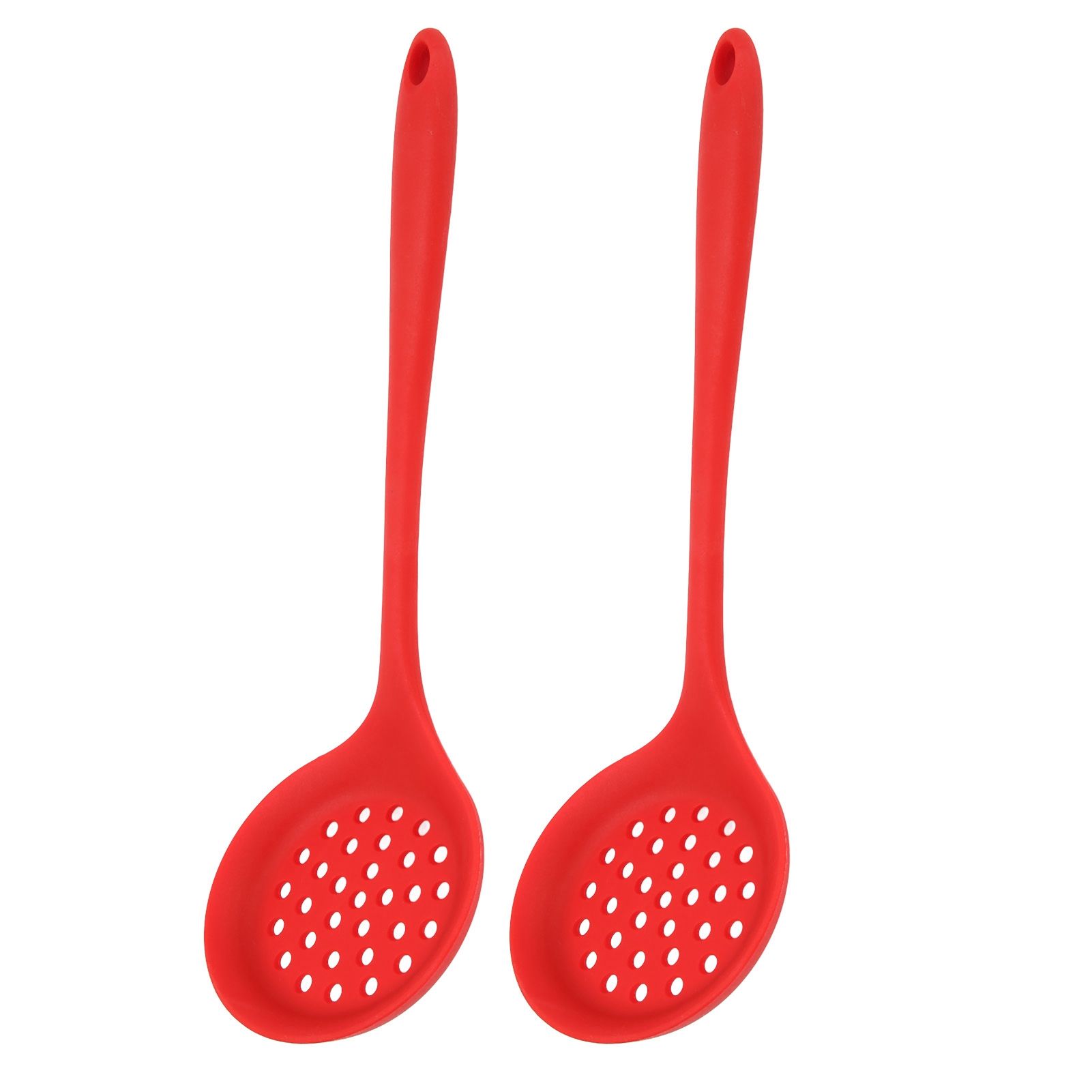2Pcs Silicone Slotted Spoon Multifunction Soft Food Grade Silicone High view 2