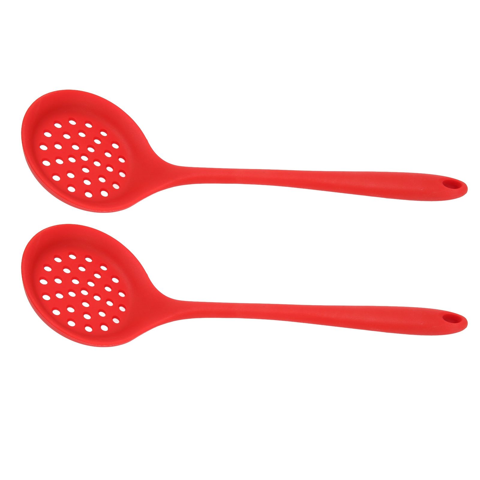 2Pcs Silicone Slotted Spoon Multifunction Soft Food Grade Silicone High view 3