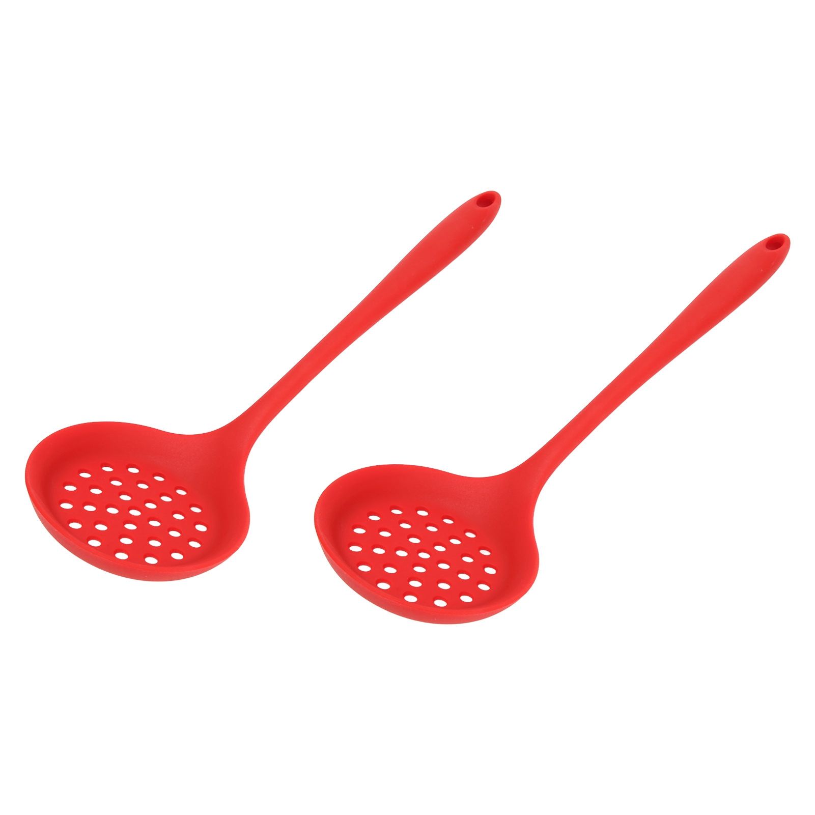 2Pcs Silicone Slotted Spoon Multifunction Soft Food Grade Silicone High view 5
