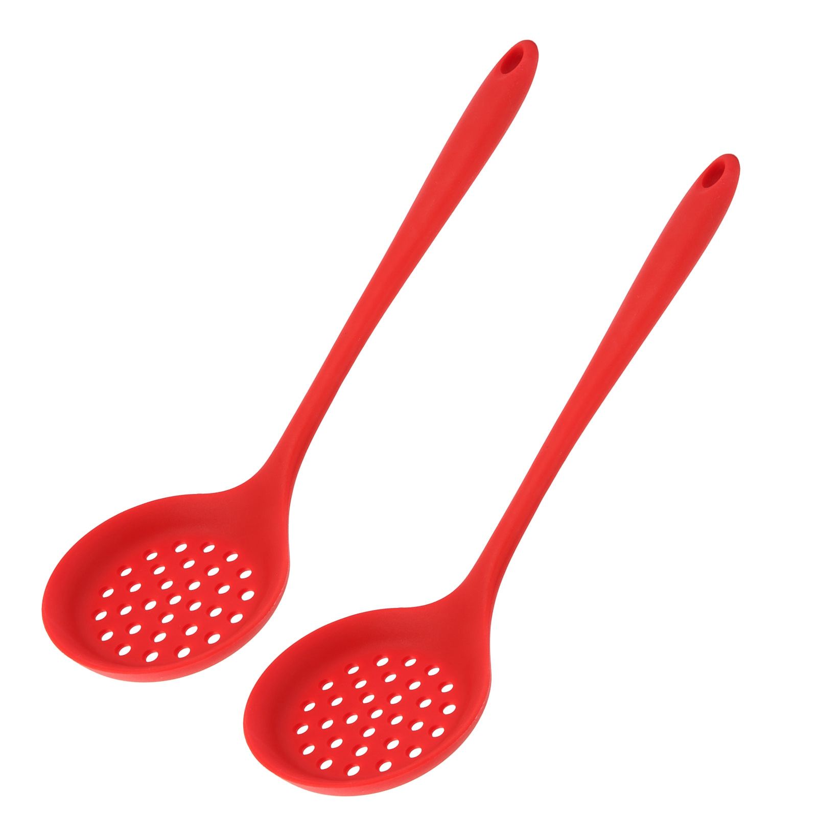 2Pcs Silicone Slotted Spoon Multifunction Soft Food Grade Silicone High view 6