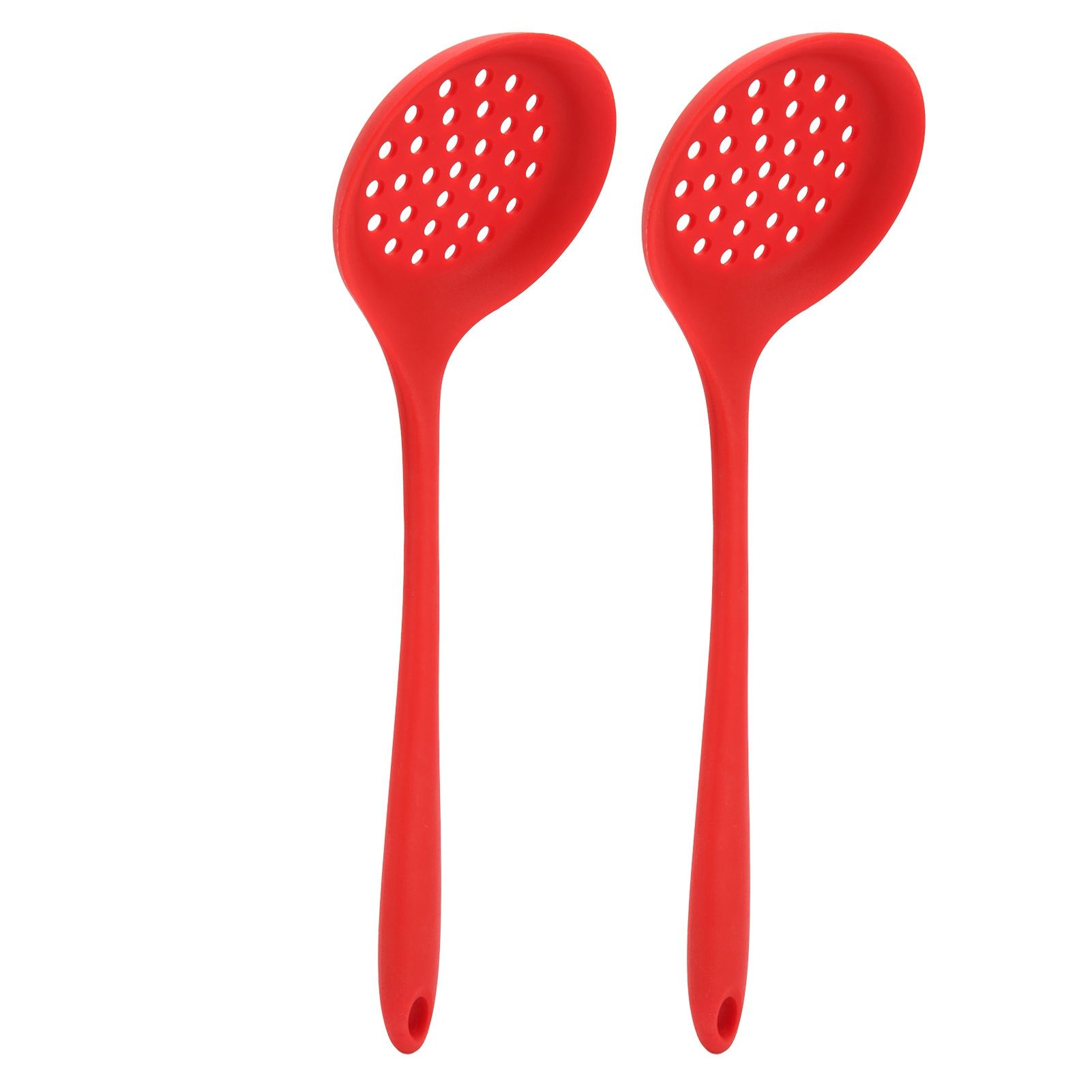2Pcs Silicone Slotted Spoon Multifunction Soft Food Grade Silicone High view 7