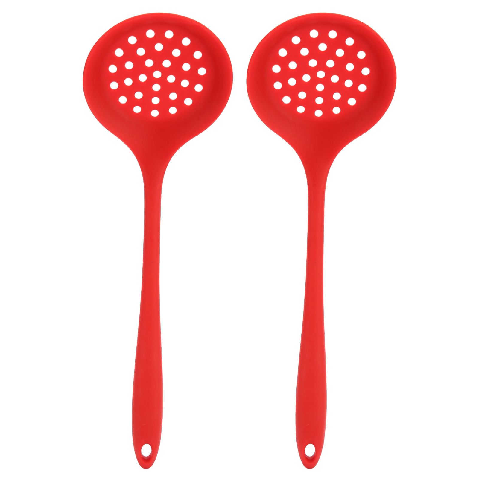 2Pcs Silicone Slotted Spoon Multifunction Soft Food Grade Silicone High view 10