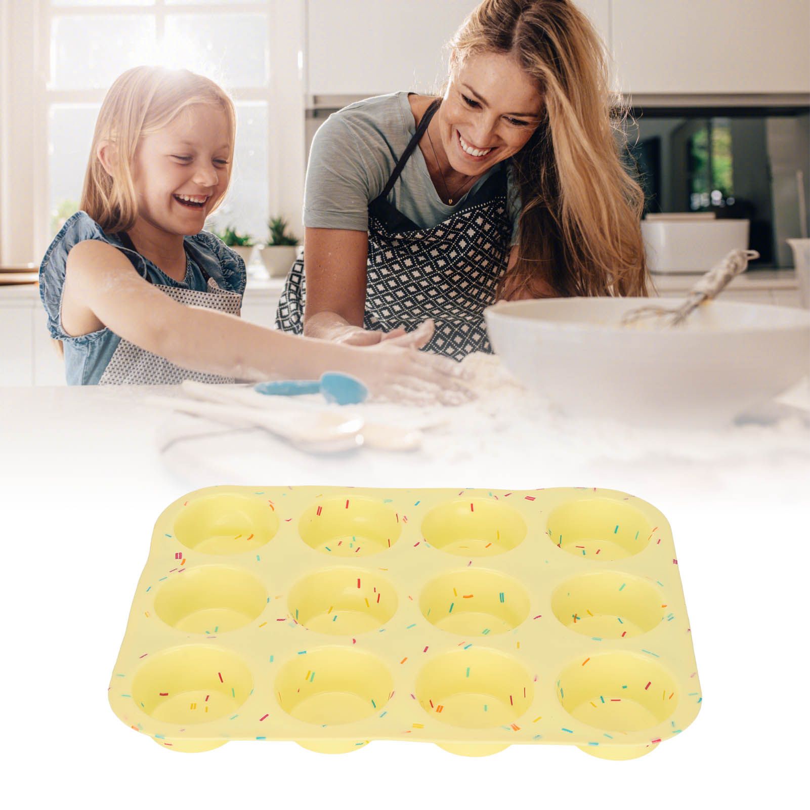 Silicone Baking Mold 12 Compartments Multipurpose Round Easter Egg Silicone view 12