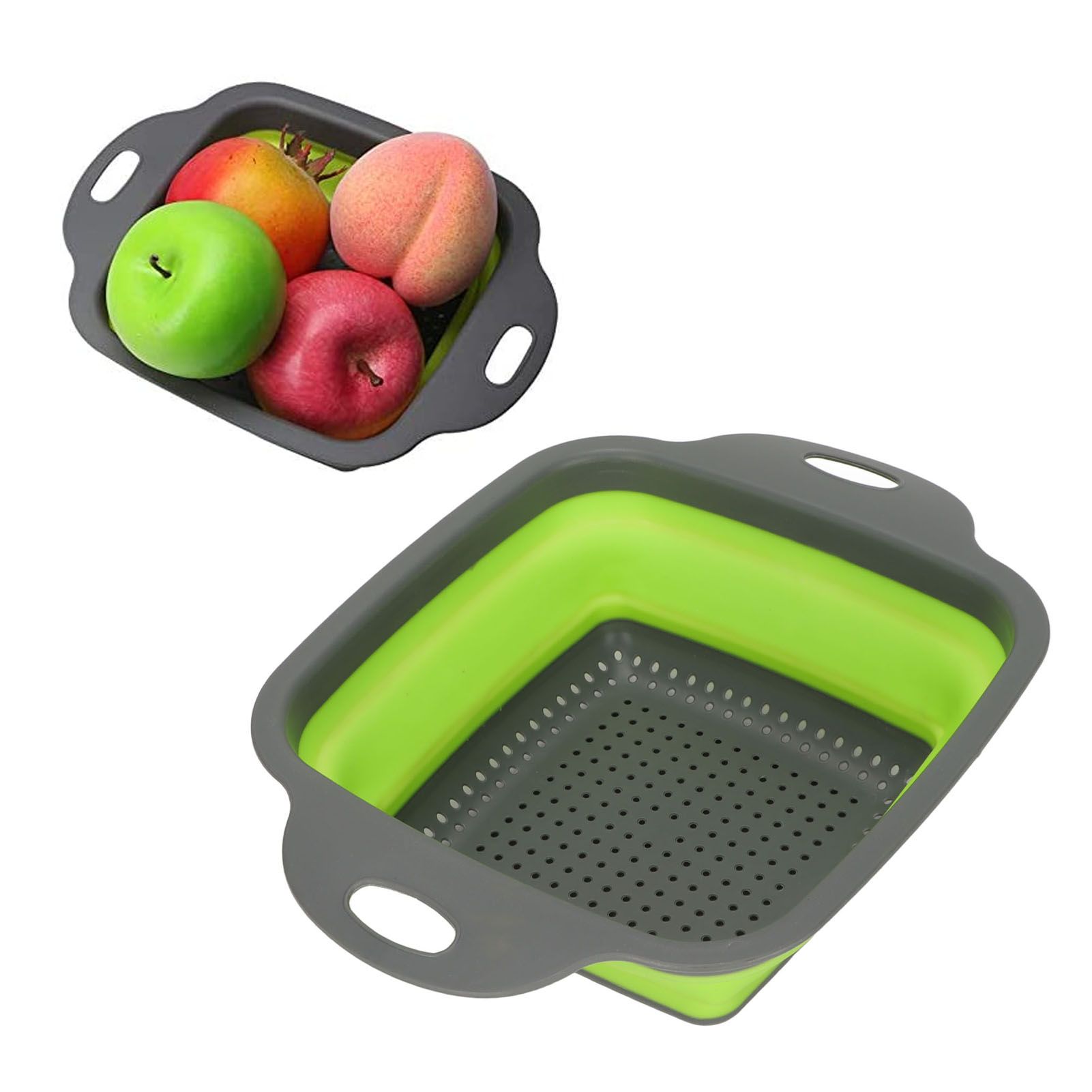 Folding Drain Basket Foldable Durable PP TPR Strong Bearing Draining Hole view 11