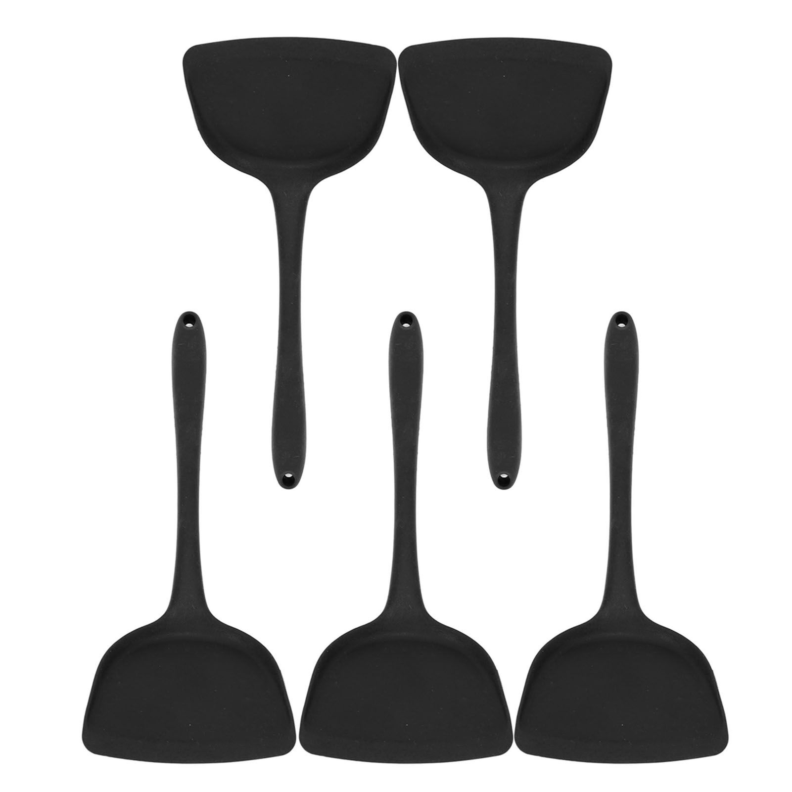 5Pcs Cooking Spatula with Hanging Hole Ergonomic Prevent Scalding Chinese