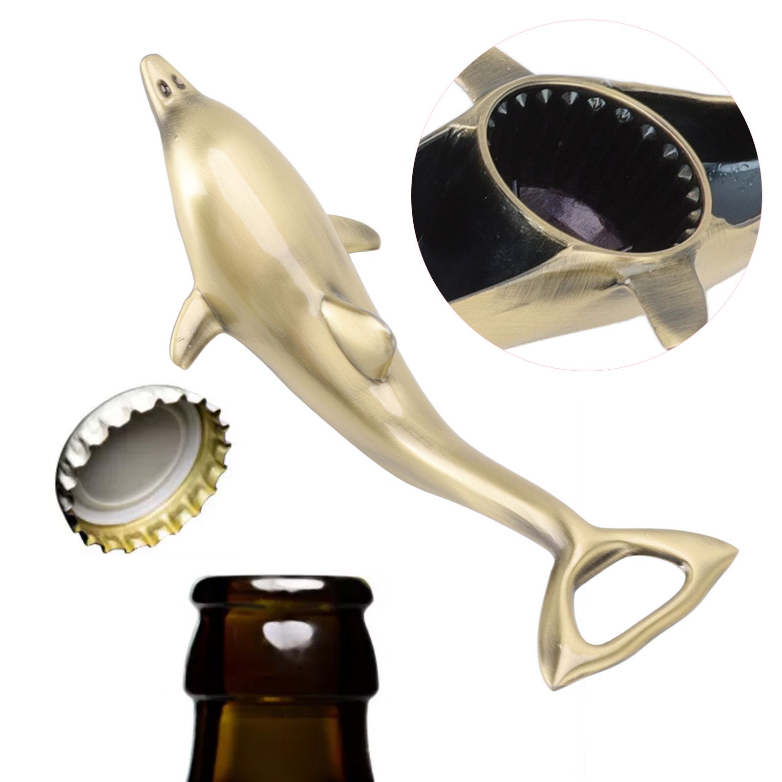 Dolphins Bottle Opener Effort Saving Cute Appearance Metal Beer Opener for view 12