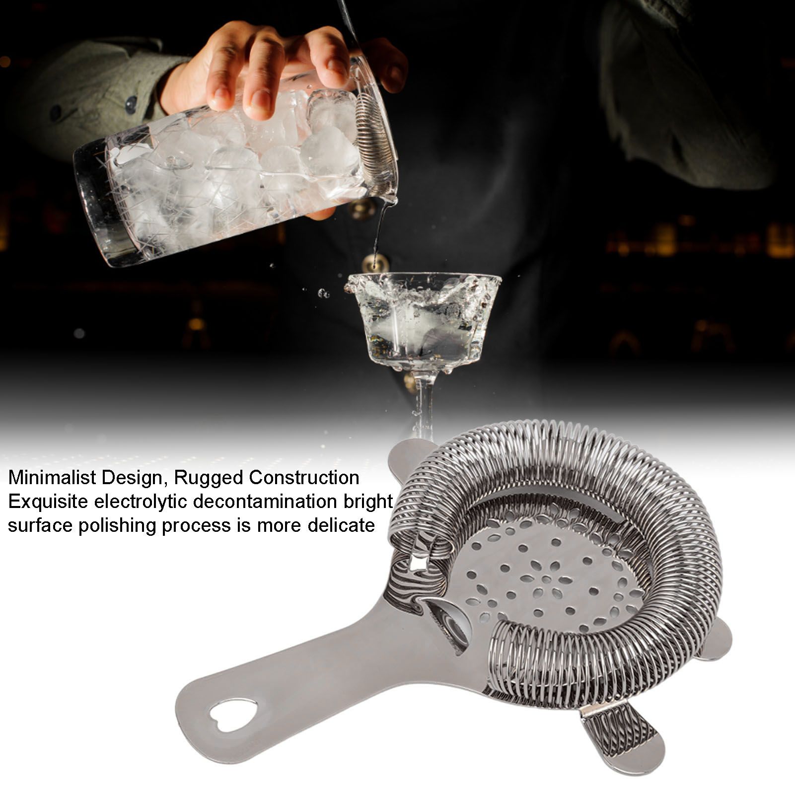 Cocktail Strainer Wintersweet Type Stainless Steel Bar Strainer Bartender Ice view 15