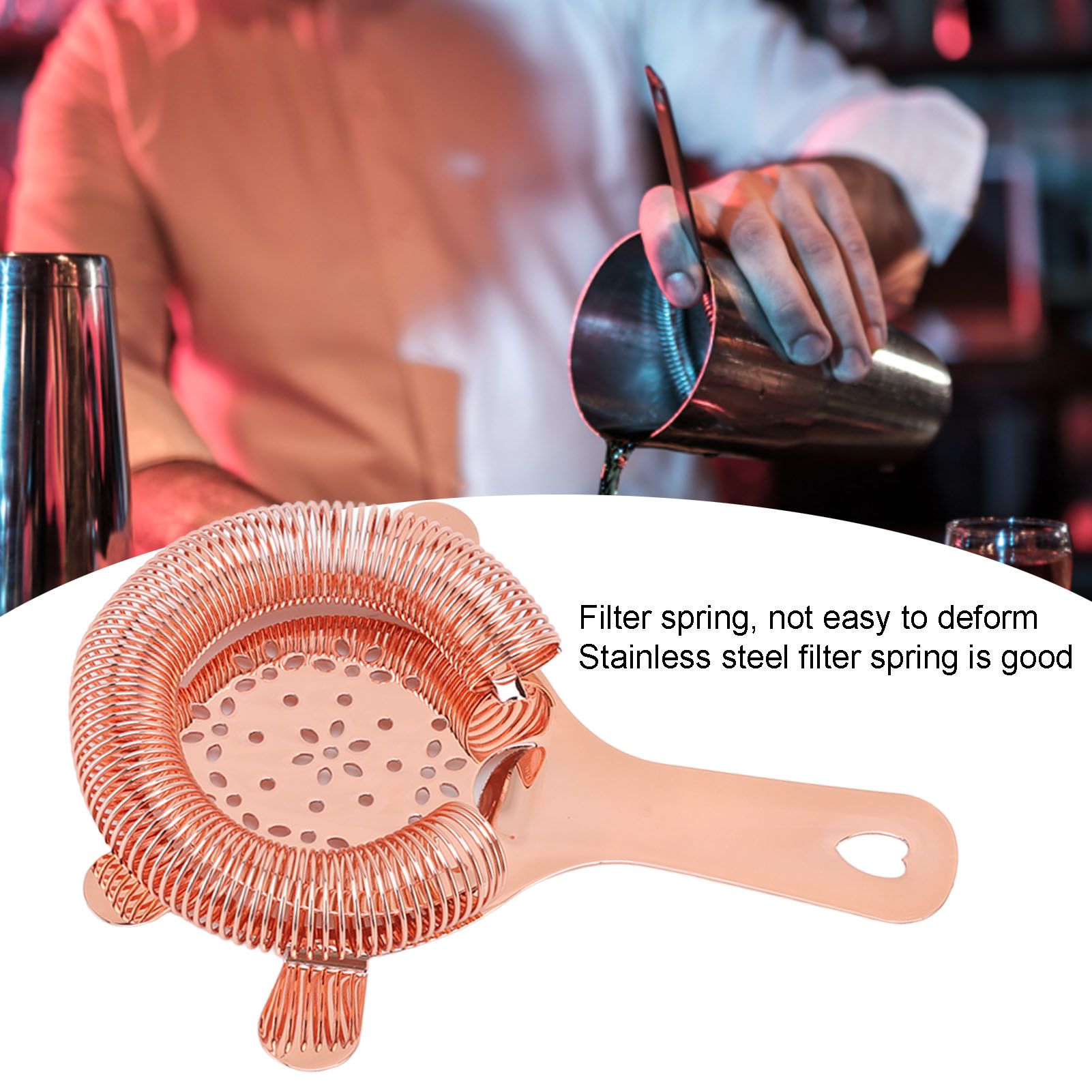 Cocktail Strainer Wintersweet Type Stainless Steel Bar Strainer Bartender Ice view 15