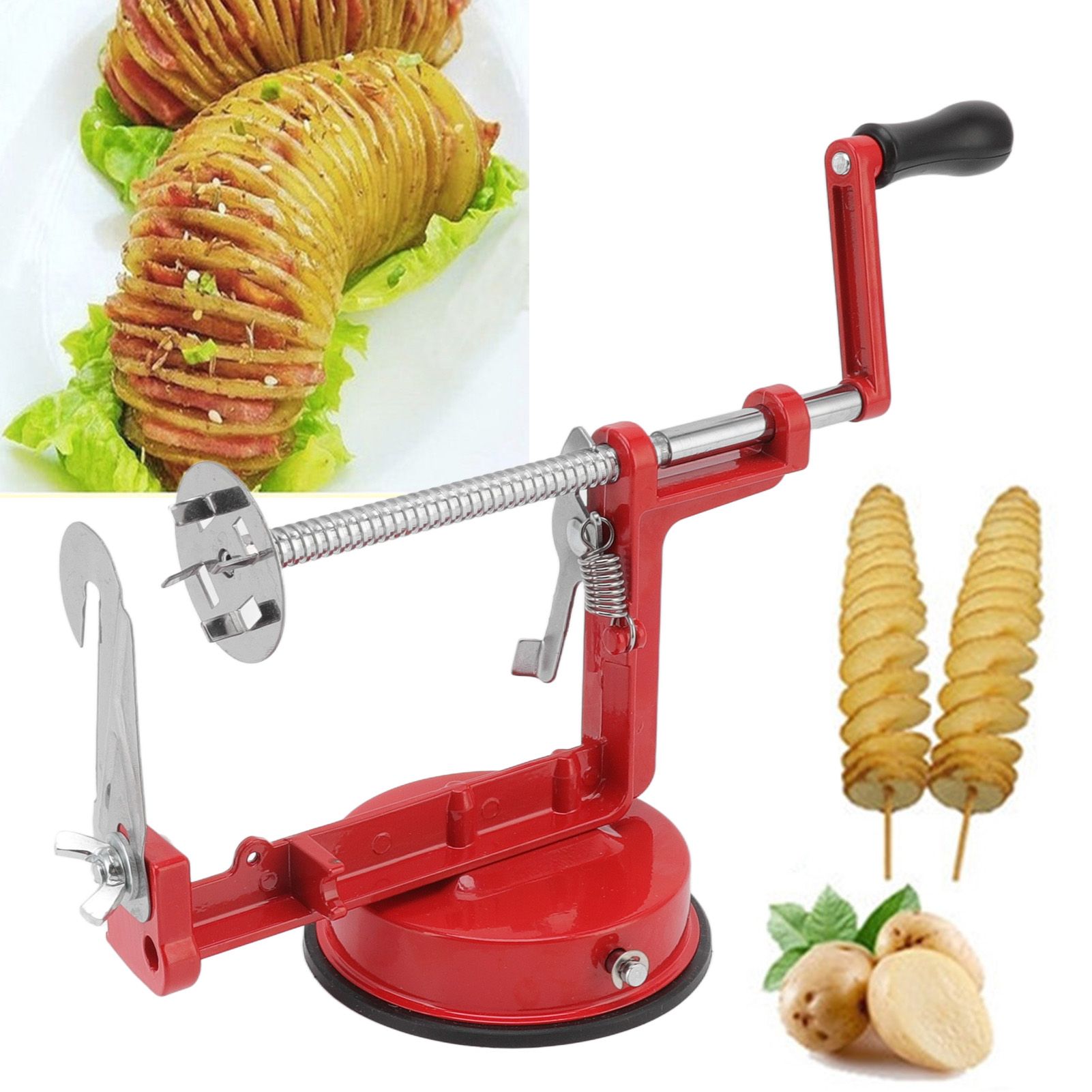 Potato Spiral Cutter Multifunctional Manual Rotating Stainless Steel Blade view 11