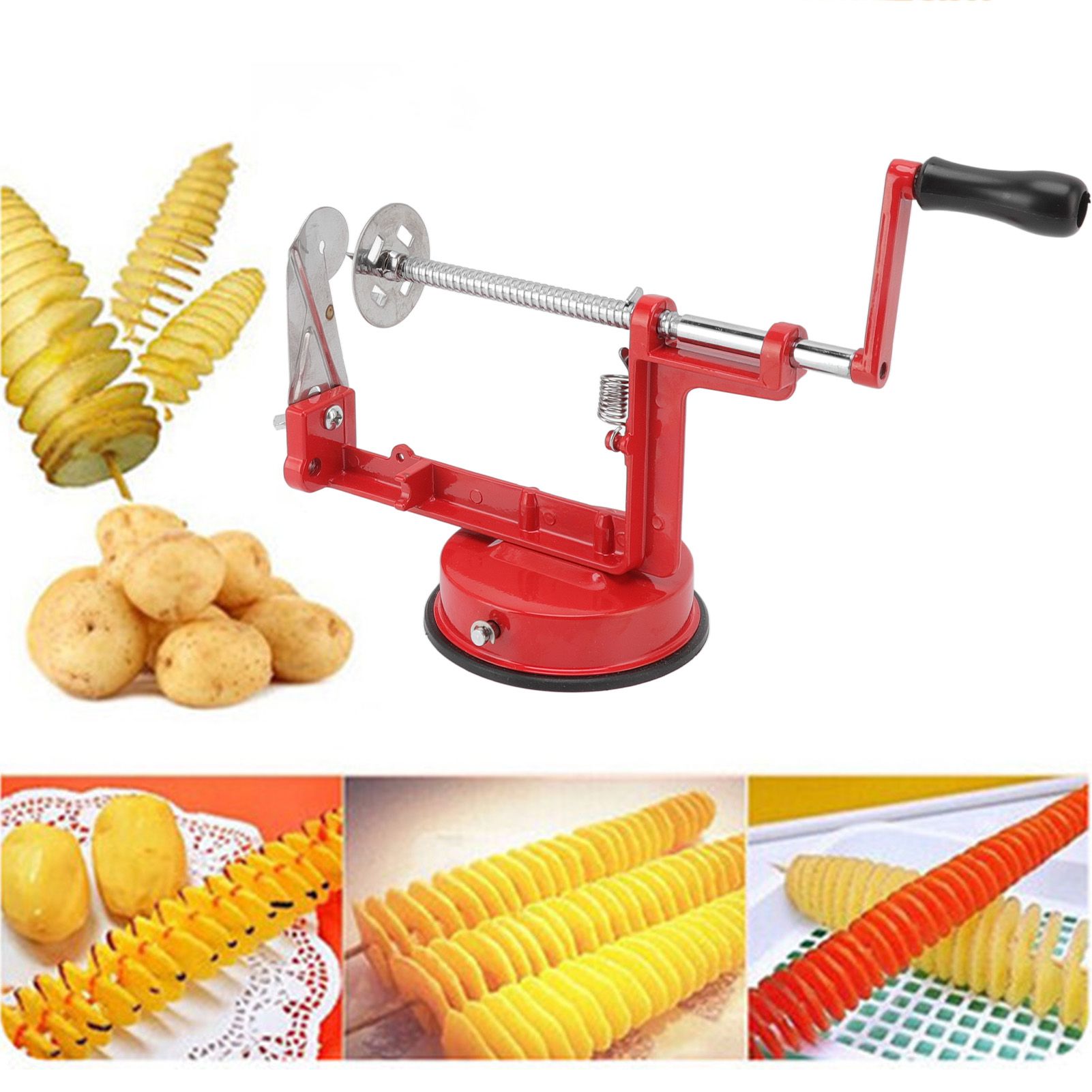 Potato Spiral Cutter Multifunctional Manual Rotating Stainless Steel Blade view 12