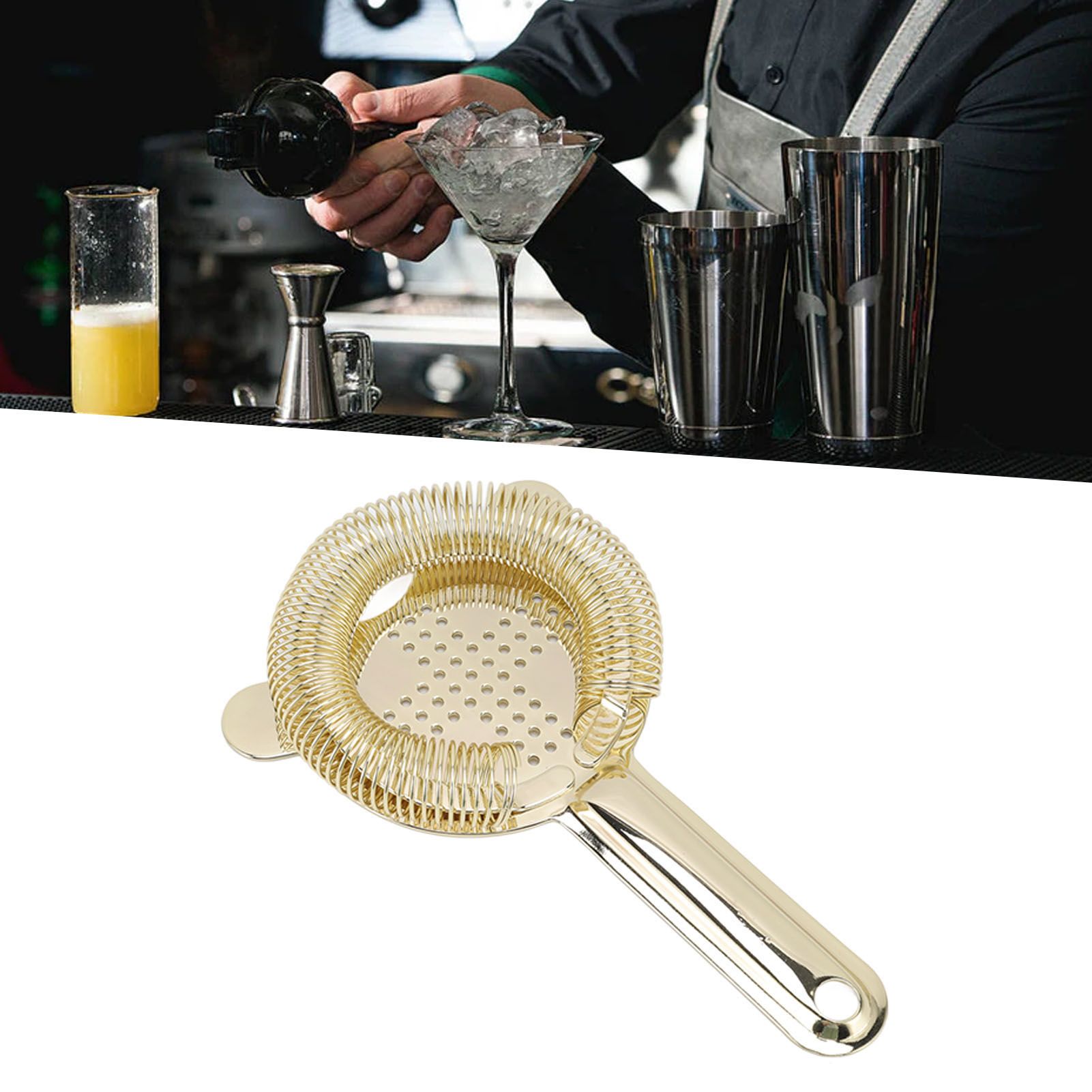 Cocktail Strainer Anti Rust Efficient Filtering 304 Stainless Steel Strainer view 12