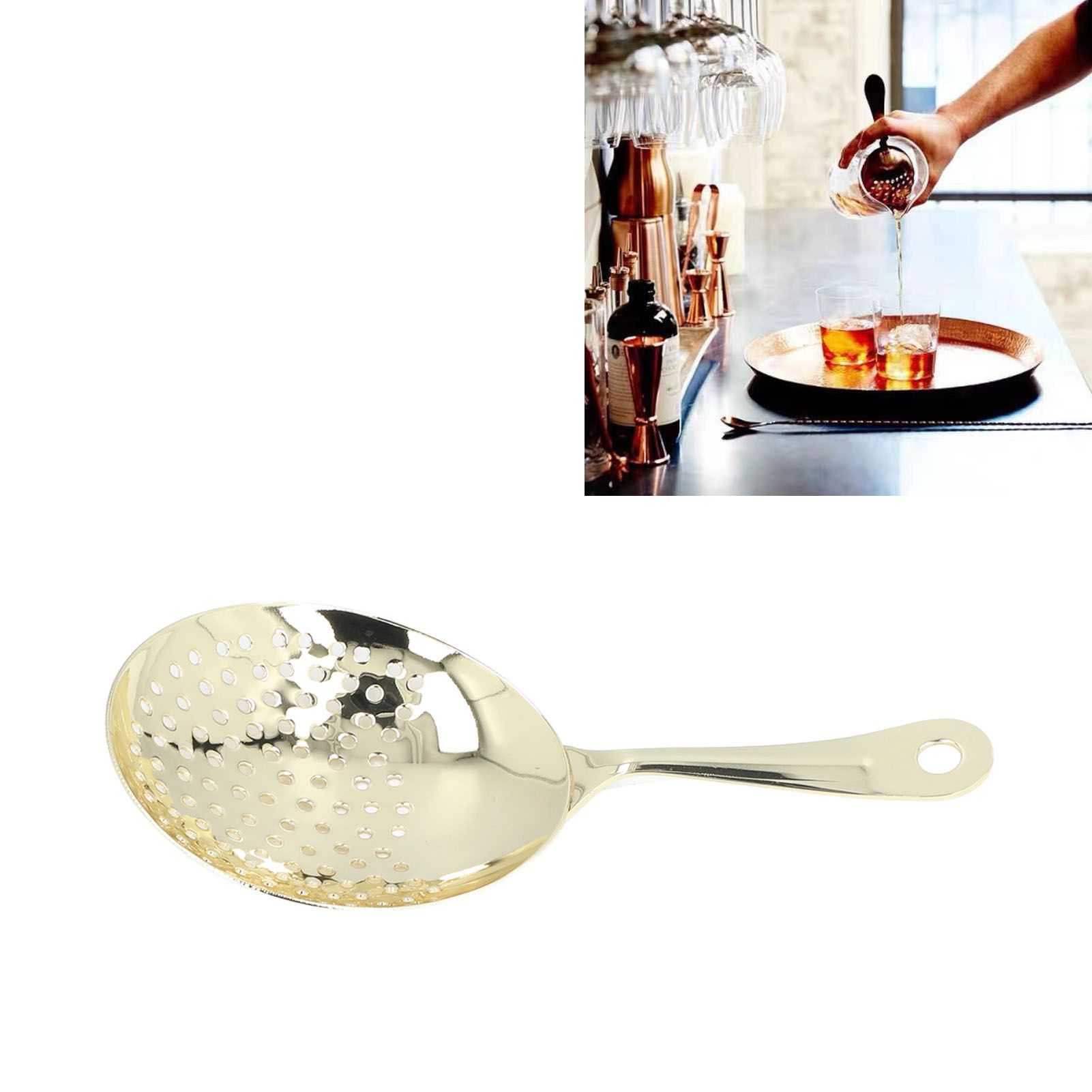 Cocktail Strainer Professional Stainless Steel Shell Cocktail Strainer for Bar view 12