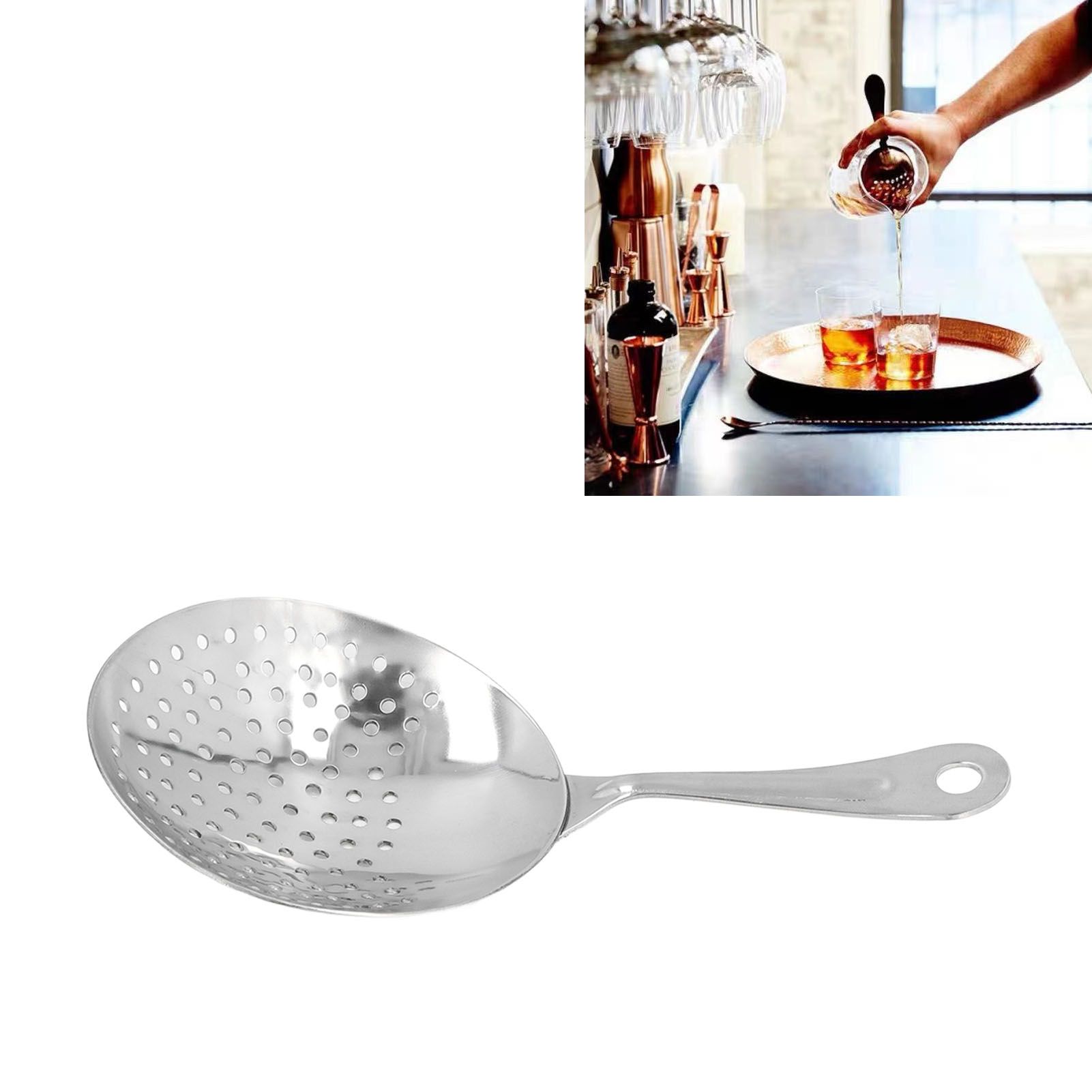 Cocktail Strainer Professional Stainless Steel Shell Cocktail Strainer for Bar view 12
