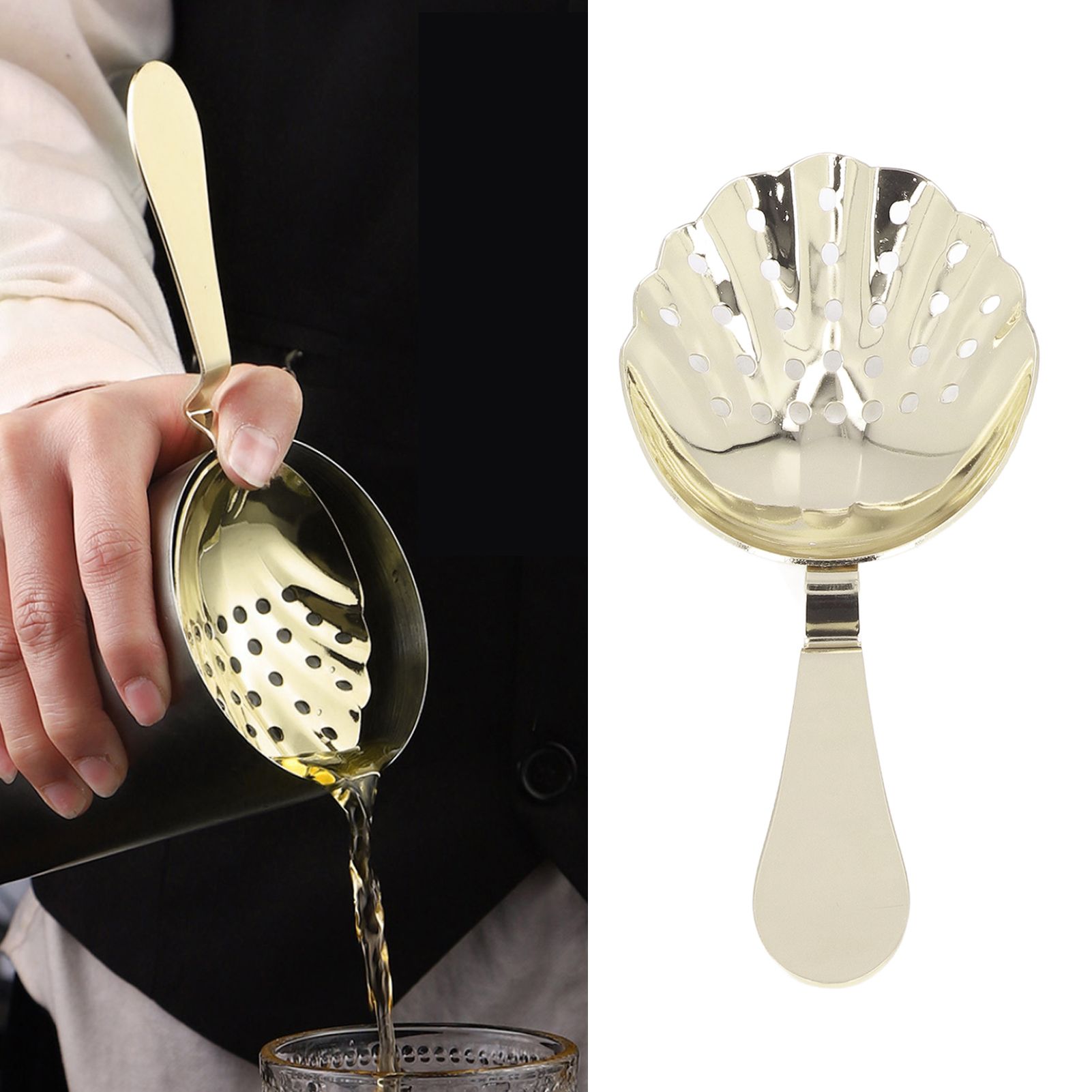 Cocktail Strainer Anti Rust Efficient Filtering Stainless Steel Strainer Bar view 12