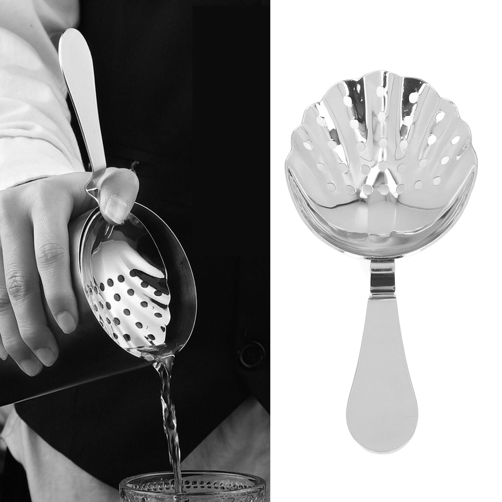 Cocktail Strainer Anti Rust Efficient Filtering Stainless Steel Strainer Bar view 12