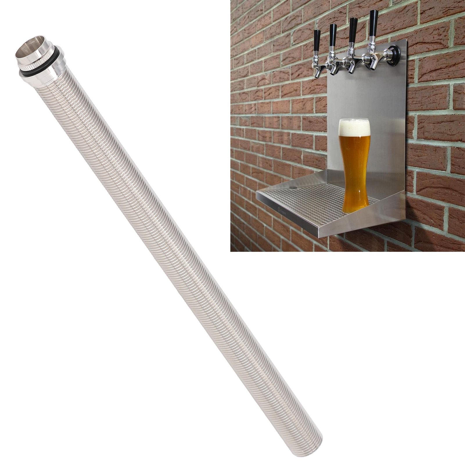 330mm Beer Tap Locking Flange G5/8 Home Brewing Beer Faucet Shank Extend Tube view 11