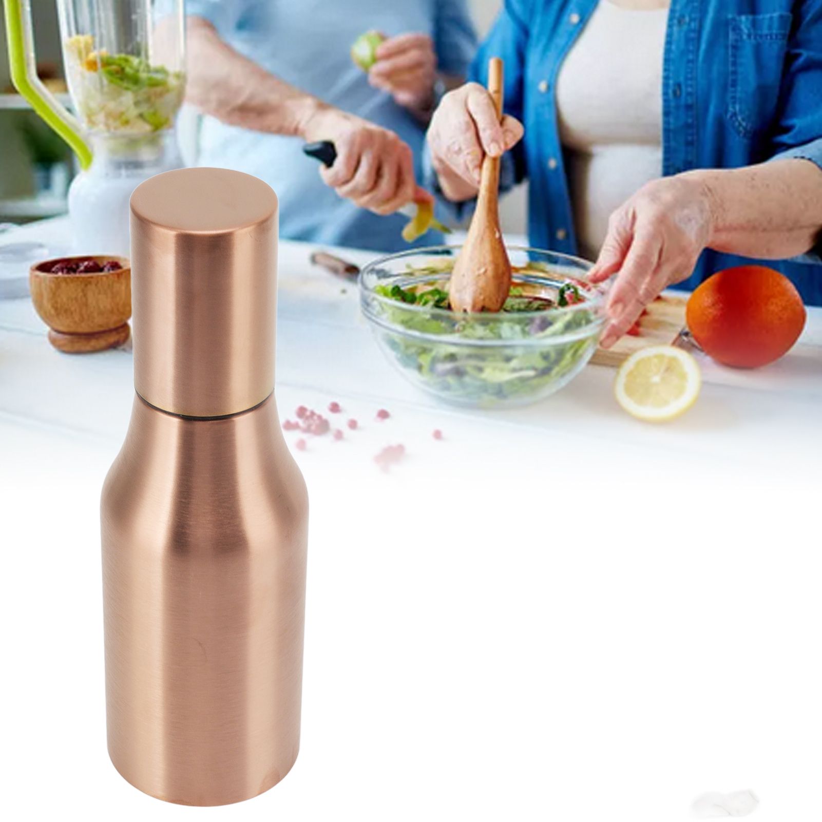 Oil Dispenser Bottle Stainless Steel Drip Proof Design Dustproof Cover Easy view 12