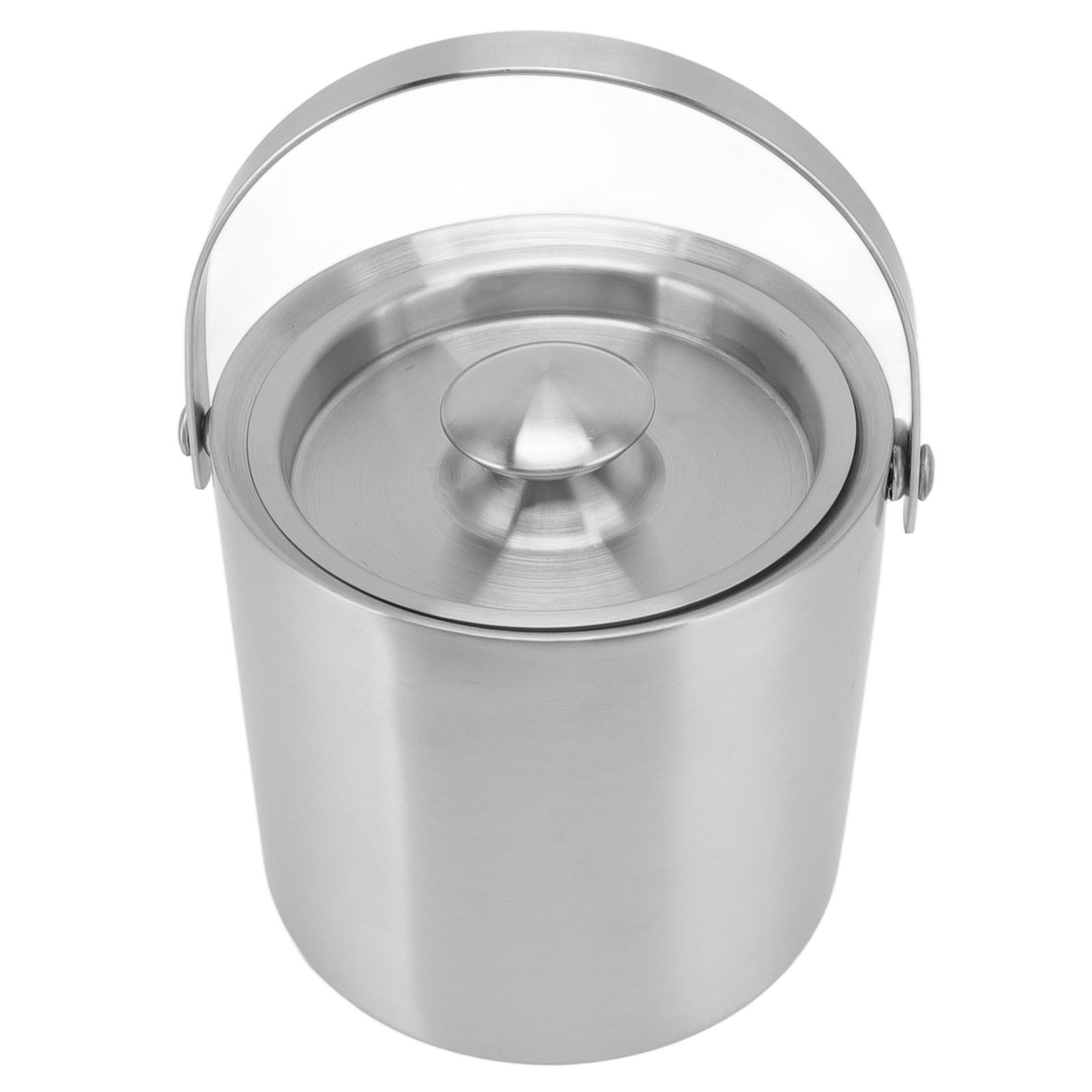 Stainless Steel Ice Bucket Double Layer Wine Champagne Beer Barrel with Handle