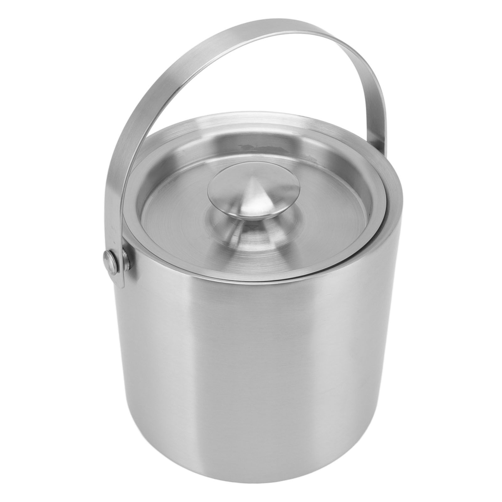 Stainless Steel Ice Bucket Double Layer Wine Champagne Beer Barrel with Handle view 5