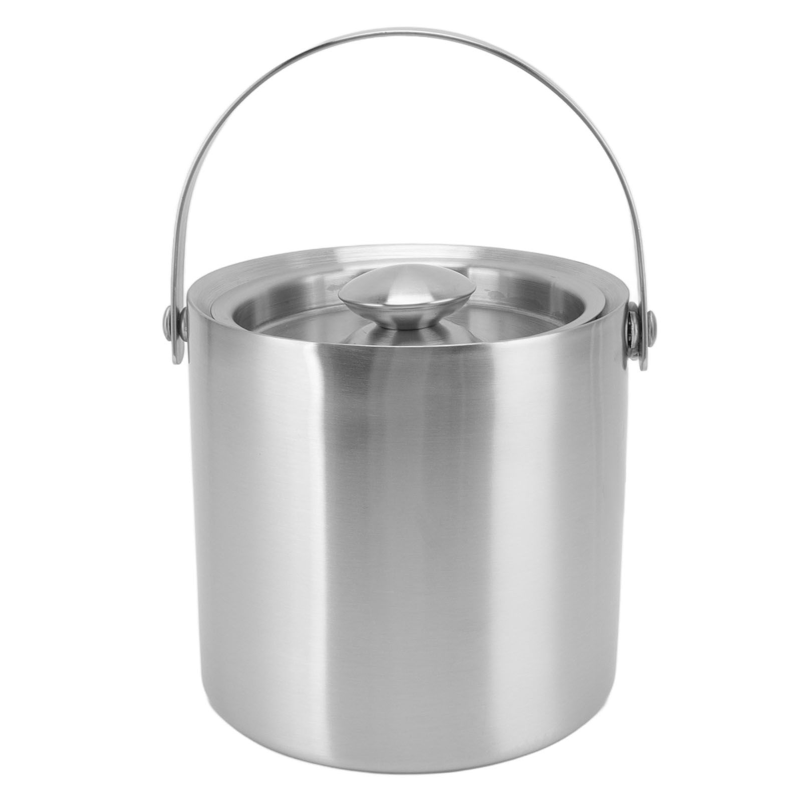Stainless Steel Ice Bucket Double Layer Wine Champagne Beer Barrel with Handle view 6