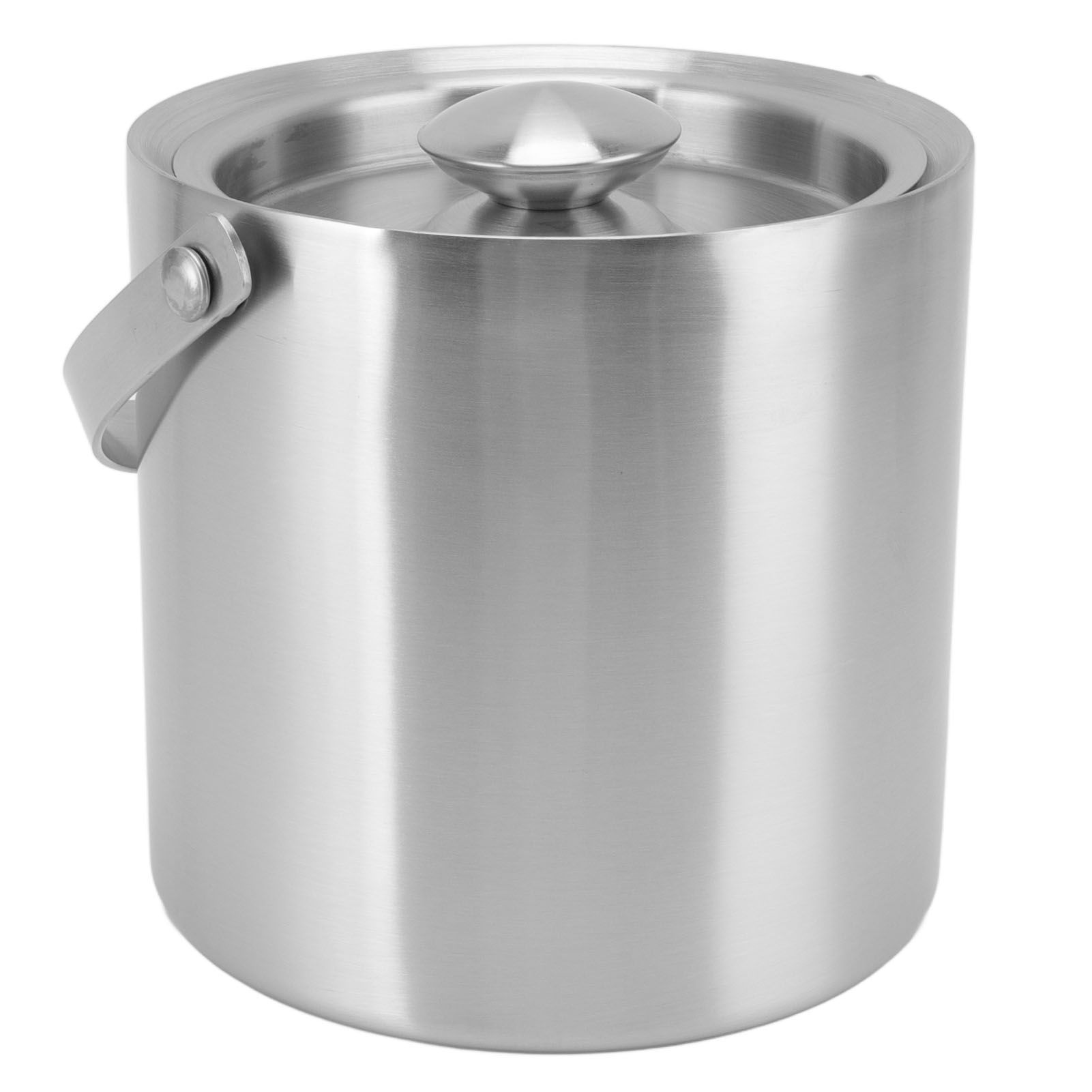 Stainless Steel Ice Bucket Double Layer Wine Champagne Beer Barrel with Handle view 9
