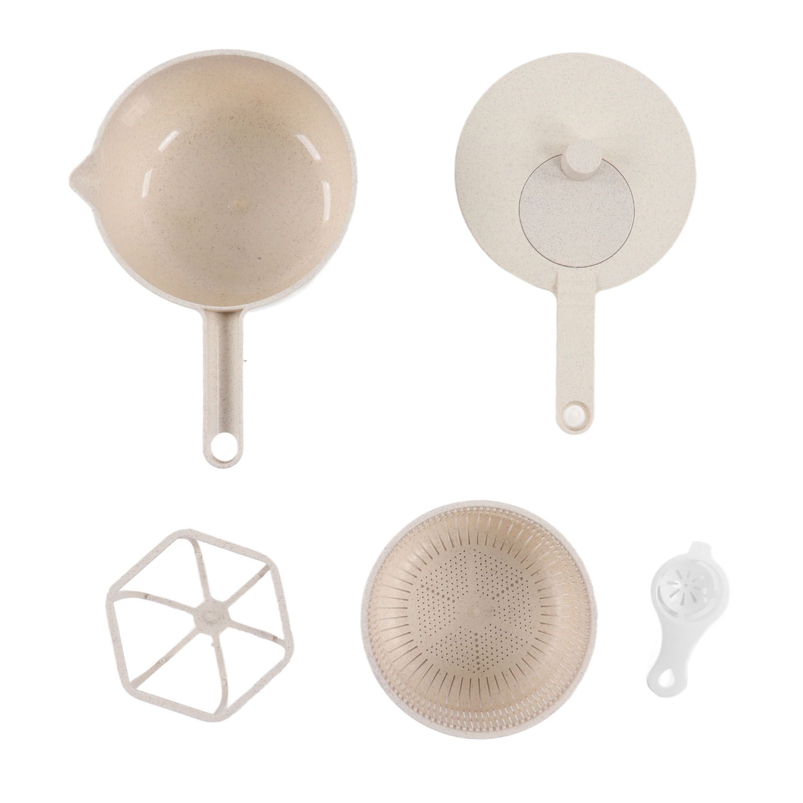 Small Salad Spinner BPA Free Multipurpose Vegetable Washer with Handle and view 2