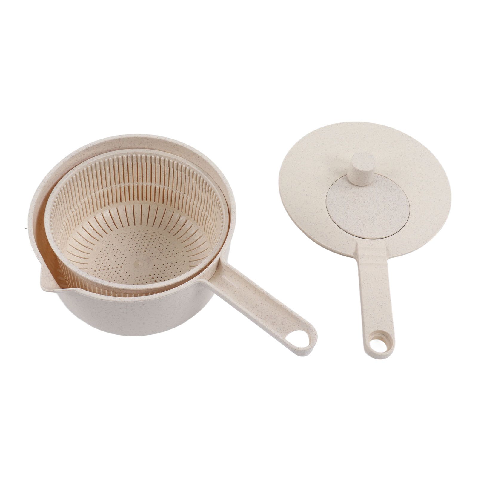 Small Salad Spinner BPA Free Multipurpose Vegetable Washer with Handle and view 4
