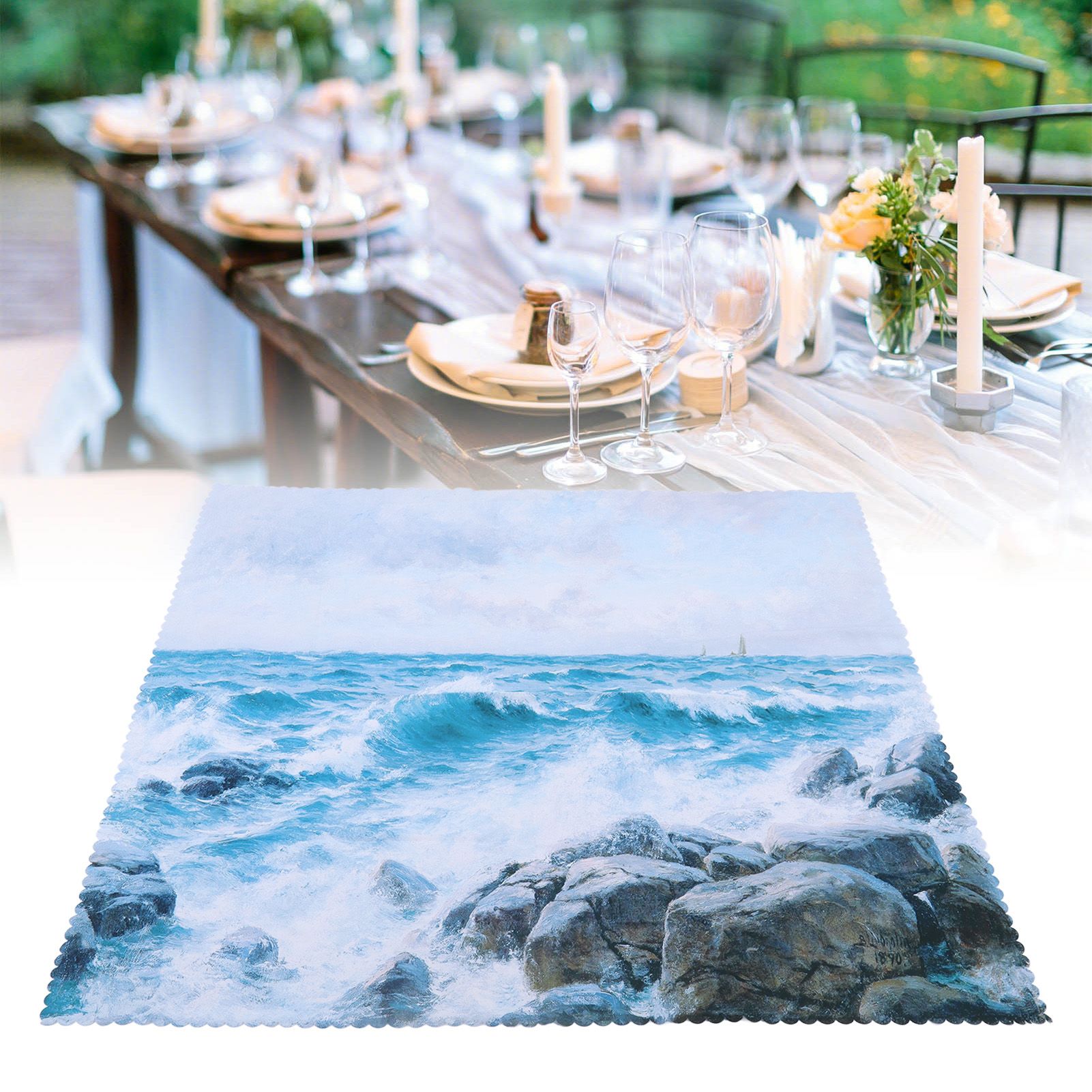Table Cloths Easy Cleaning Natural Casual Style Decorative Practical Polyester view 11