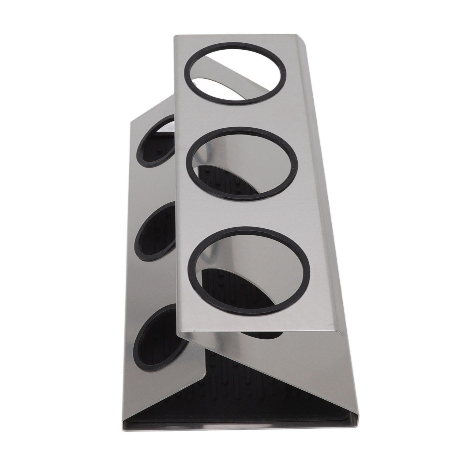 Bottle Drain Drying Rack 304 Stainless Steel Silicone Pad Silver 3 Holes Soda view 7