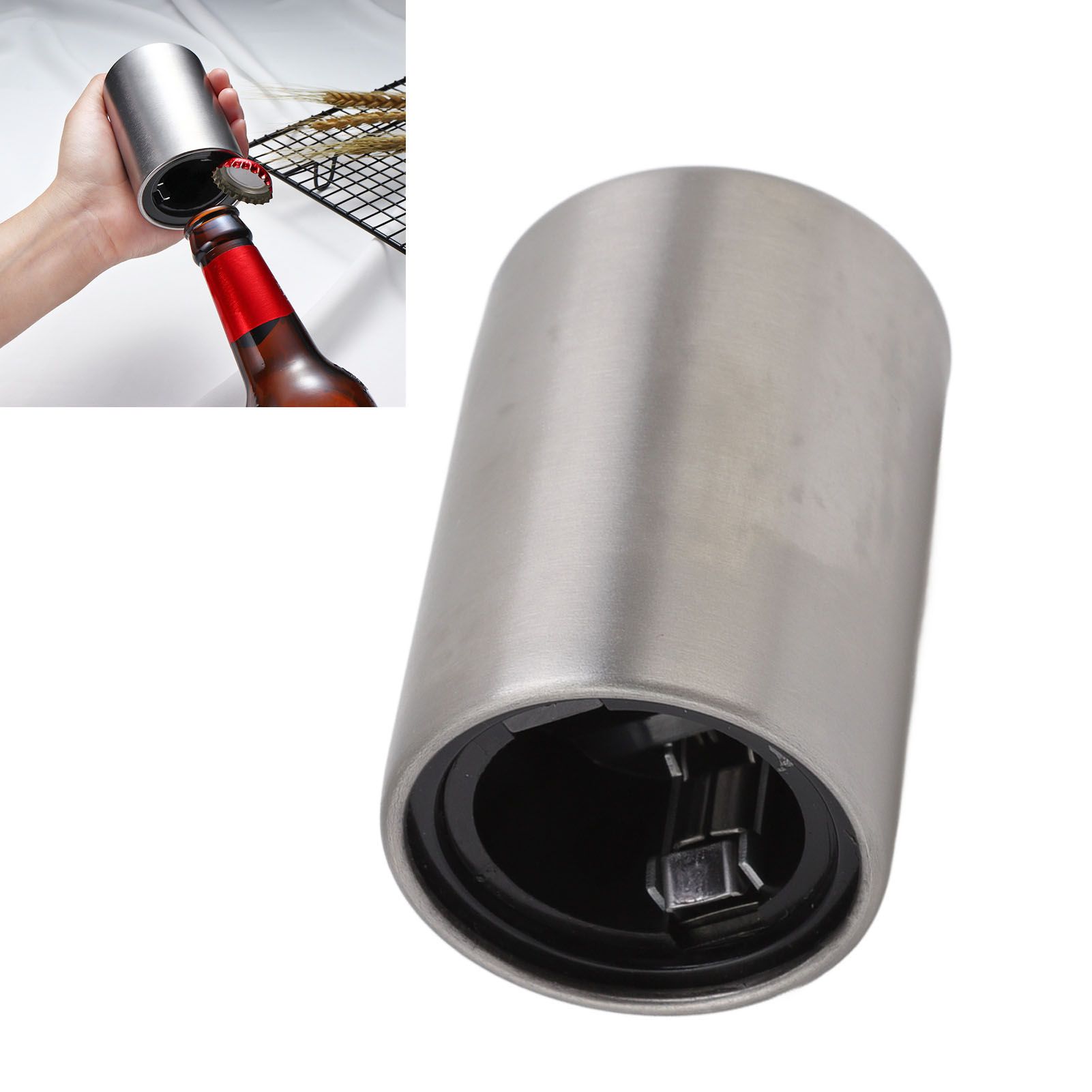Pressing Beer Bottle Opener Automatic Bottle Opener Stainless Steel Press view 11