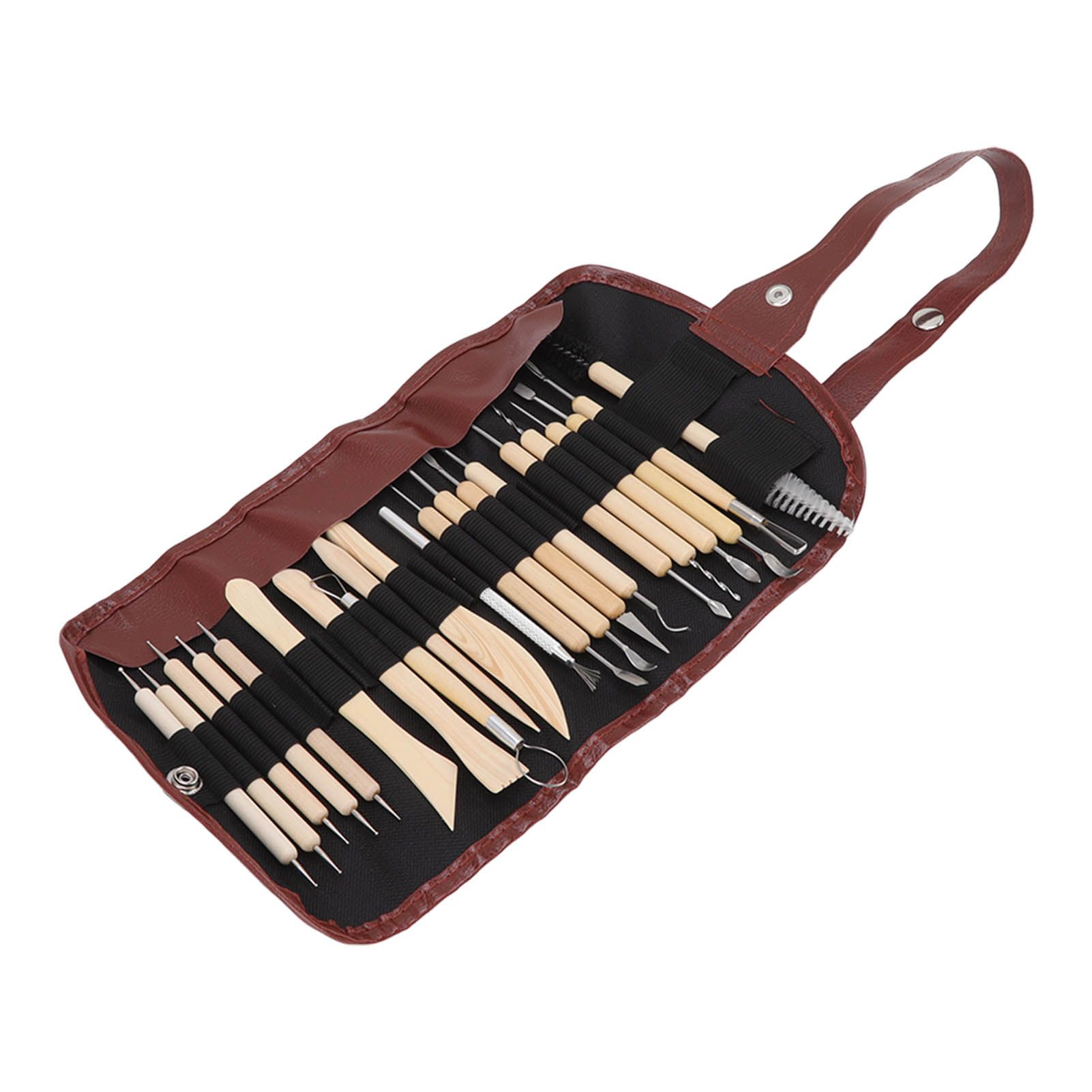 21pcs Polymer Clay Tools Polymer Clay Sculpting Tools with Storage Bag for view 3