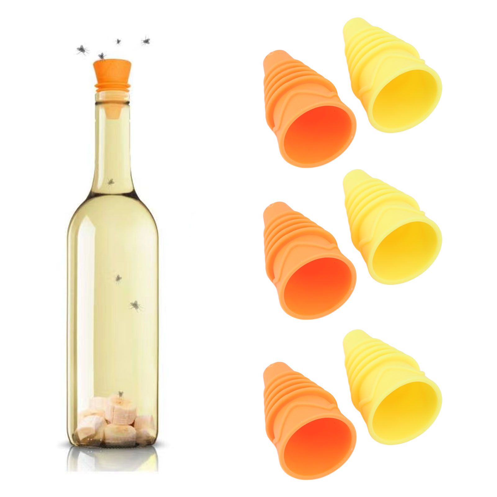 6PCS Fly Trap Funnel Reusable Flexible Silicone Flytrap Funnel Home Garden view 12