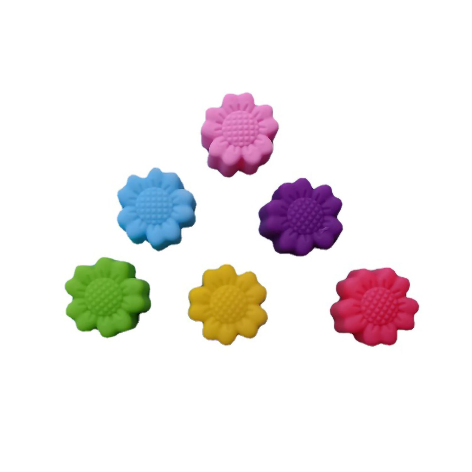 12Pcs Chocolate Molds Daisy Shaped Reusable Silicone Baking Molds for Home