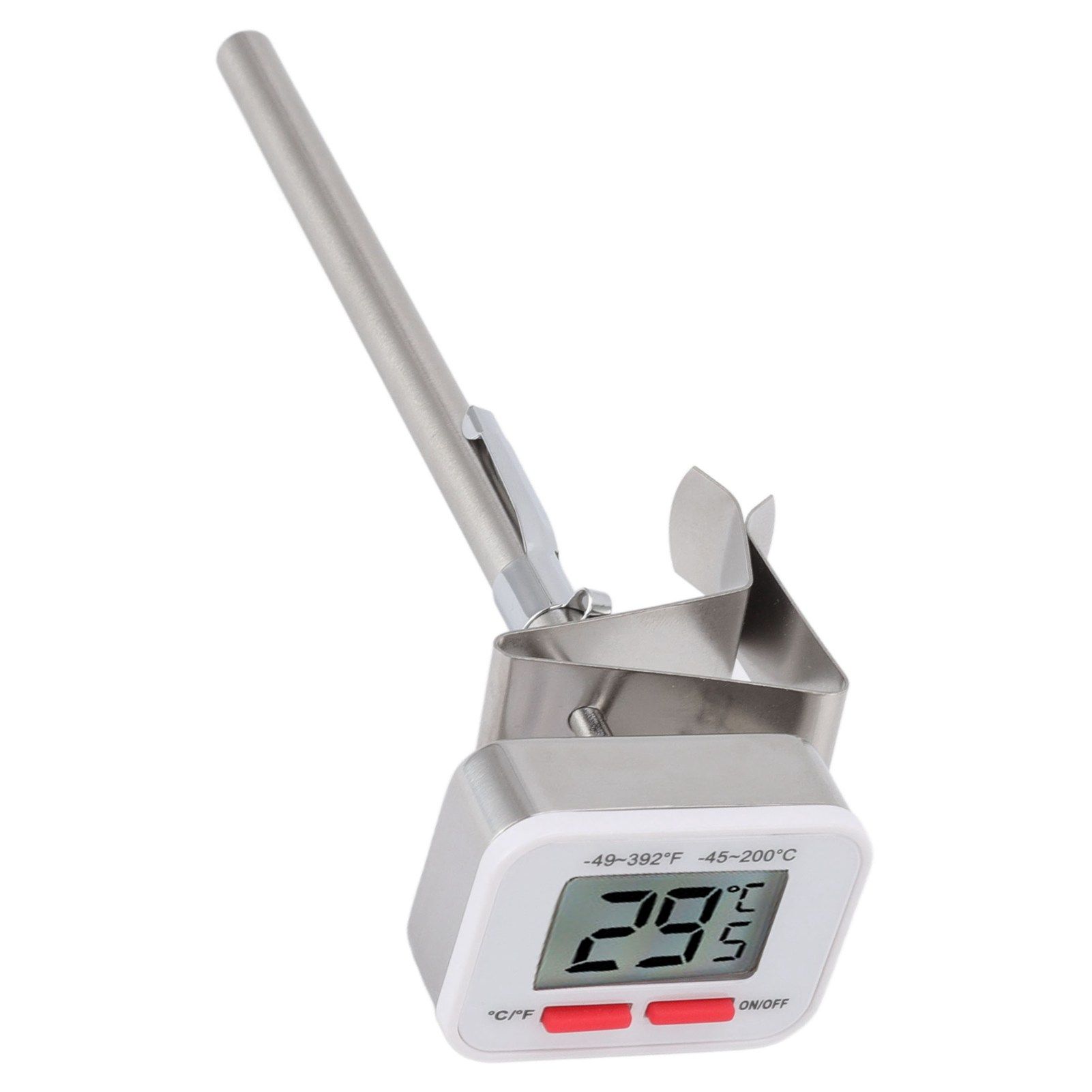 Food Thermometer Regulable Clip Large Display Screen Detachable Stainless view 7