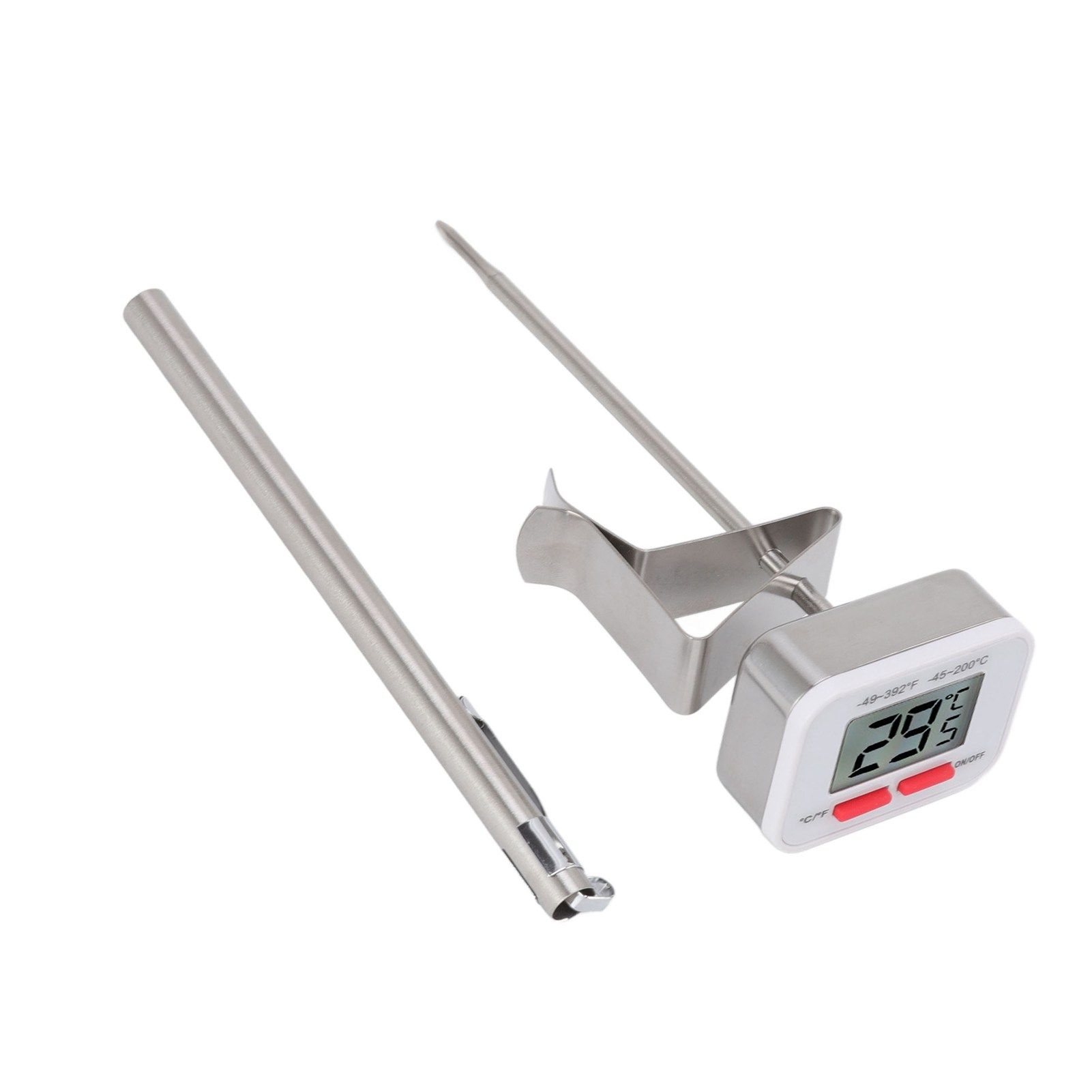 Food Thermometer Regulable Clip Large Display Screen Detachable Stainless view 10