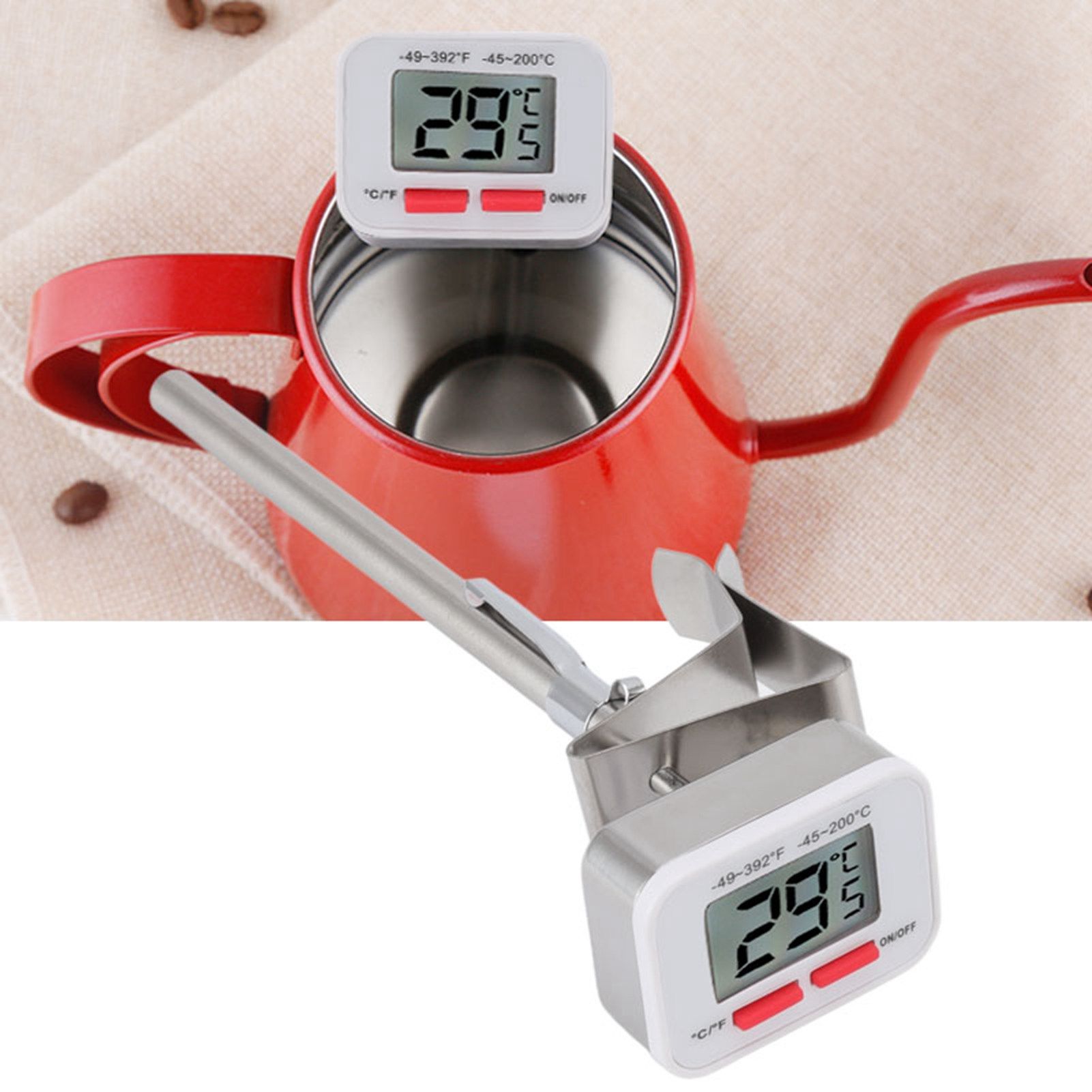 Food Thermometer Regulable Clip Large Display Screen Detachable Stainless view 11