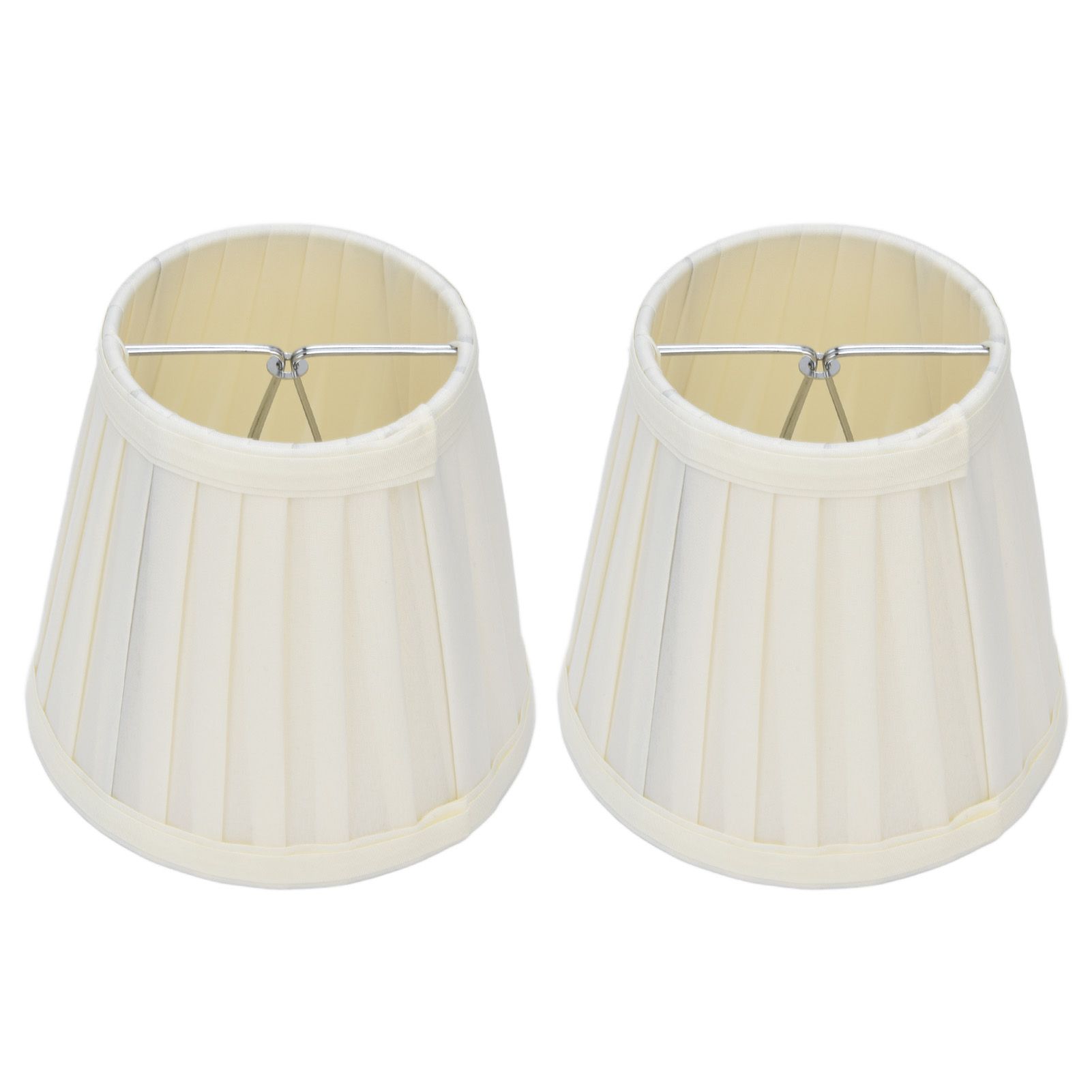 2 Pcs Double Small Lamp Shade Clip On Bulb Comfortable Material Barrel Fabric view 2
