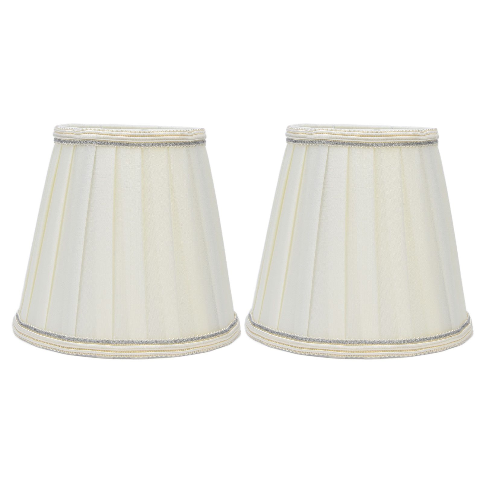 2 Pcs Double Small Lamp Shade Clip On Bulb Comfortable Material Barrel Fabric