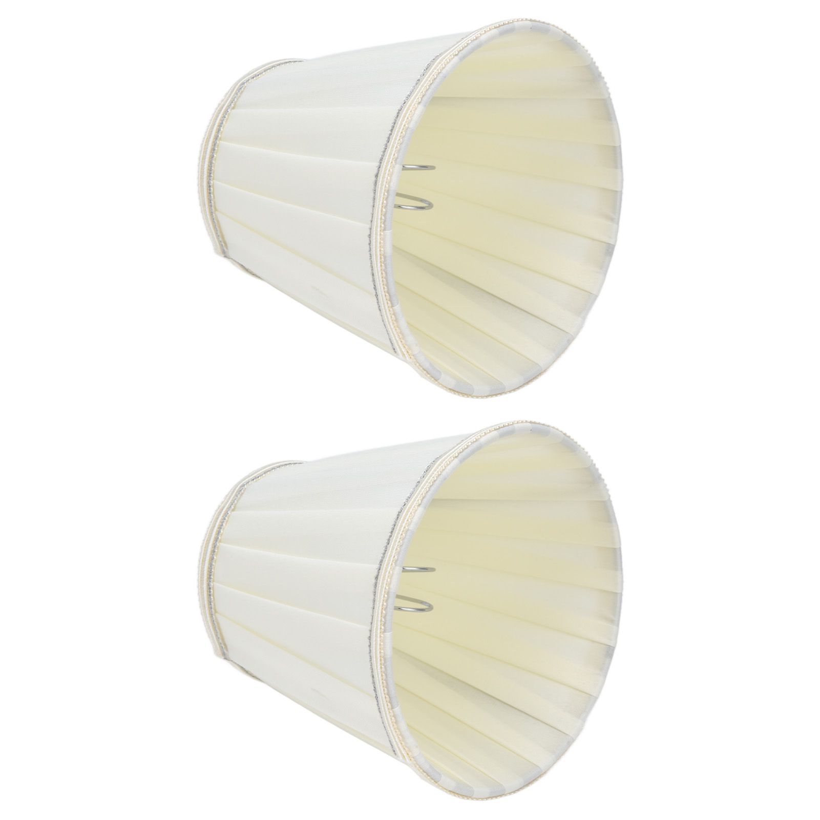 2 Pcs Double Small Lamp Shade Clip On Bulb Comfortable Material Barrel Fabric view 2