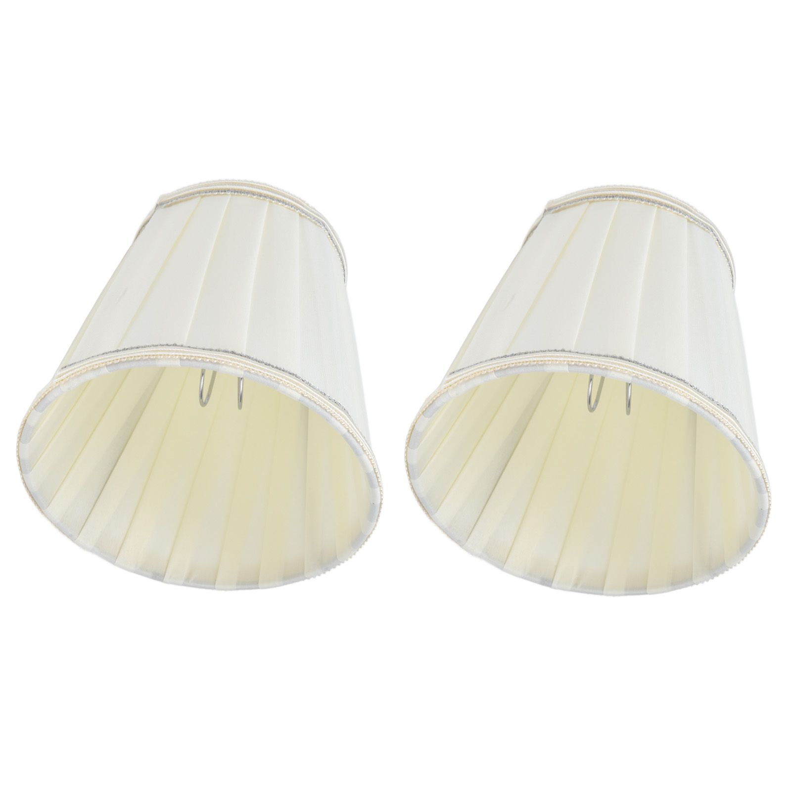2 Pcs Double Small Lamp Shade Clip On Bulb Comfortable Material Barrel Fabric view 3