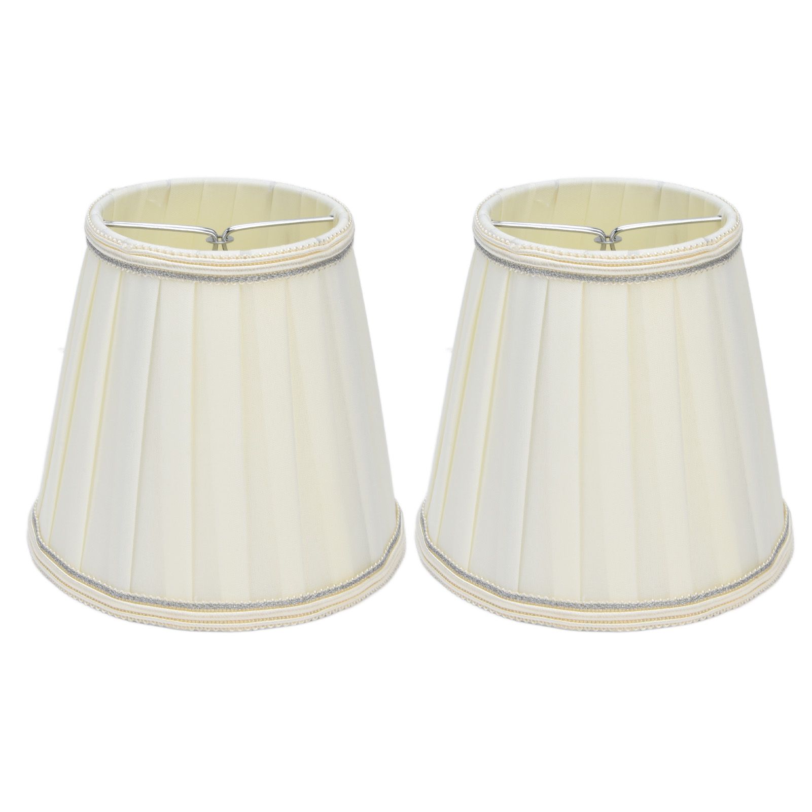 2 Pcs Double Small Lamp Shade Clip On Bulb Comfortable Material Barrel Fabric view 4