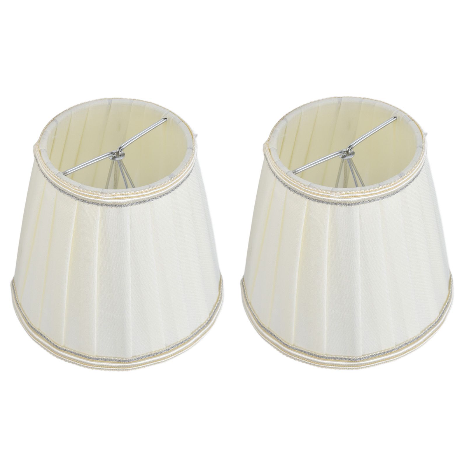 2 Pcs Double Small Lamp Shade Clip On Bulb Comfortable Material Barrel Fabric view 7