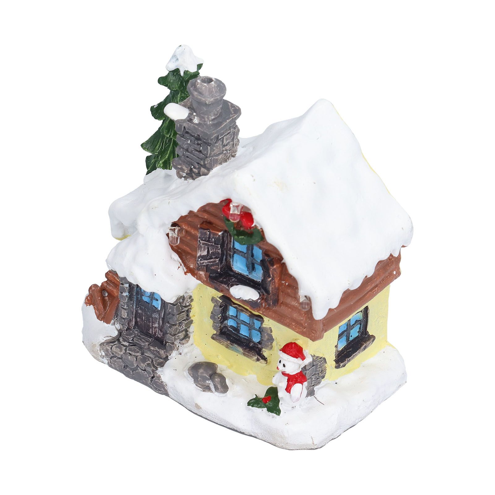 Winter Snow Christmas Houses Miniature Indoor Village Building Santa Houses view 2