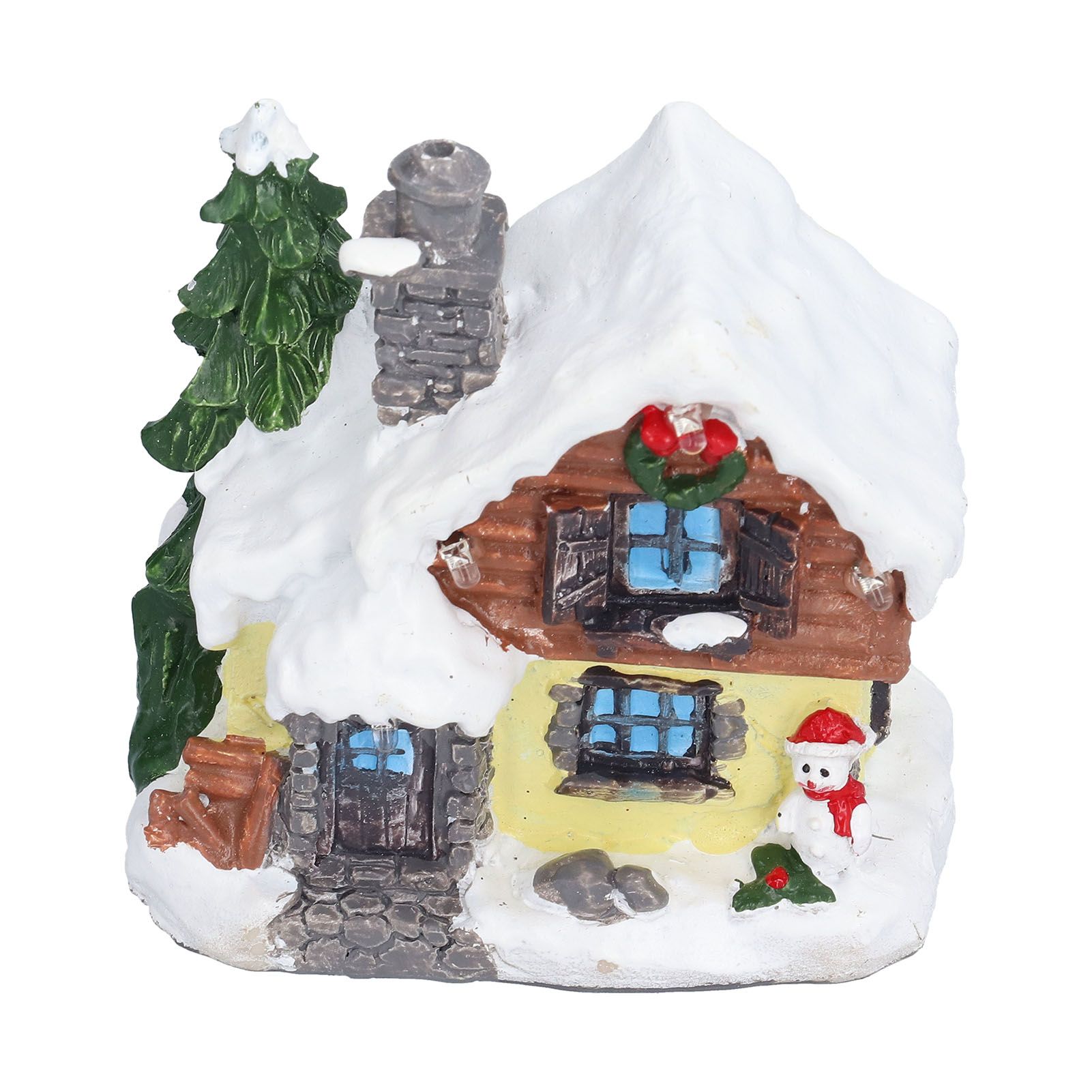 Winter Snow Christmas Houses Miniature Indoor Village Building Santa Houses view 3