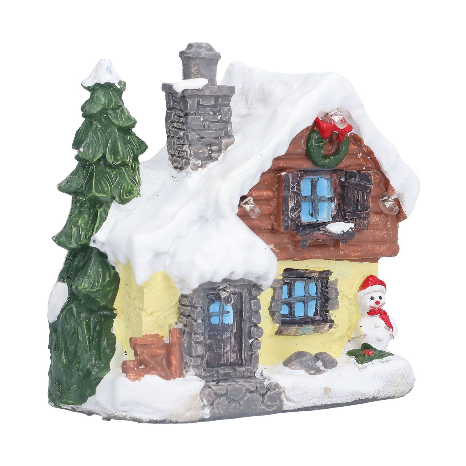Winter Snow Christmas Houses Miniature Indoor Village Building Santa Houses view 4