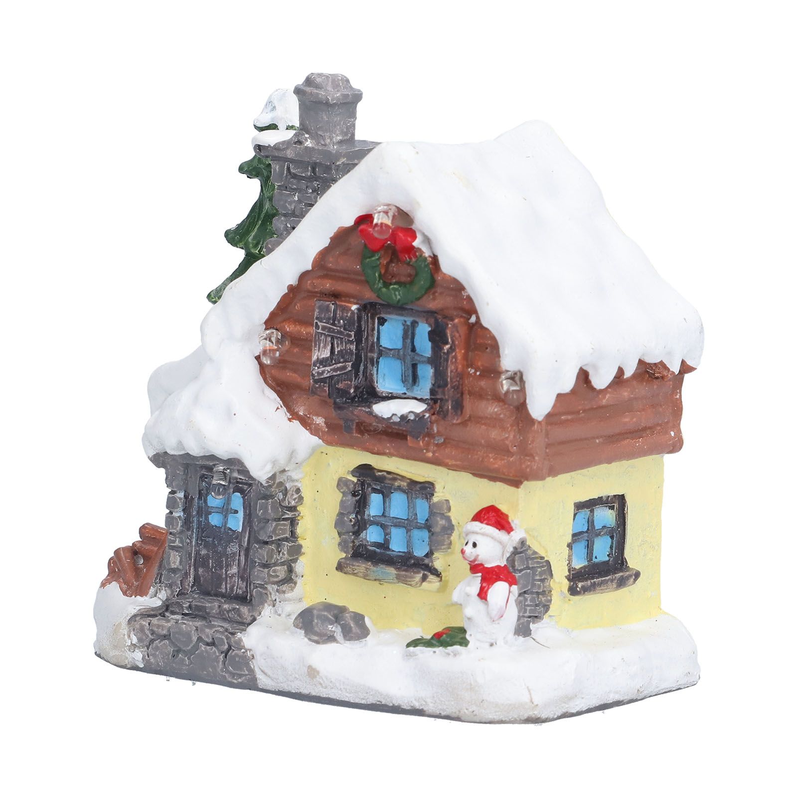 Winter Snow Christmas Houses Miniature Indoor Village Building Santa Houses view 5